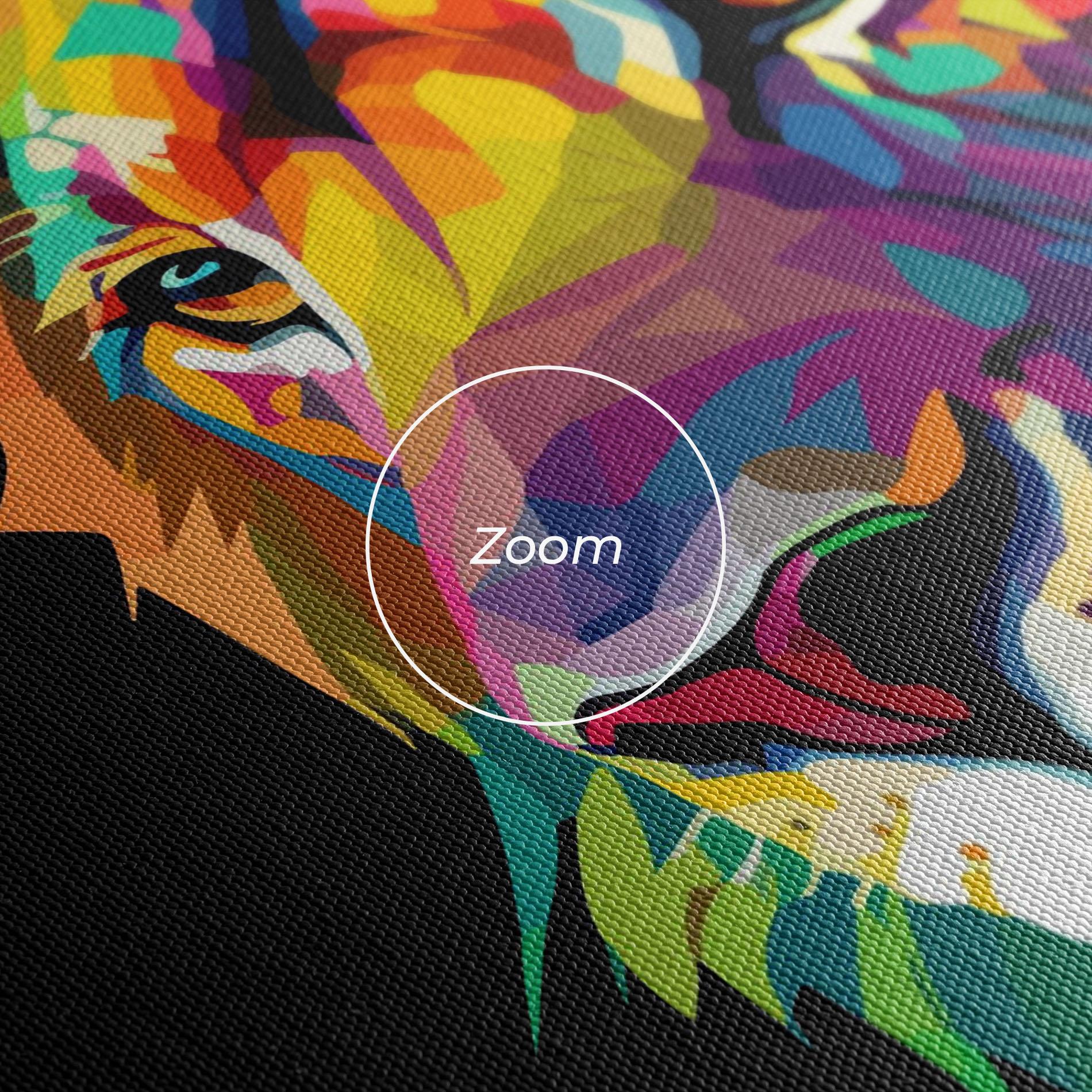 Tablou Canvas Colorful Lion mockup 3