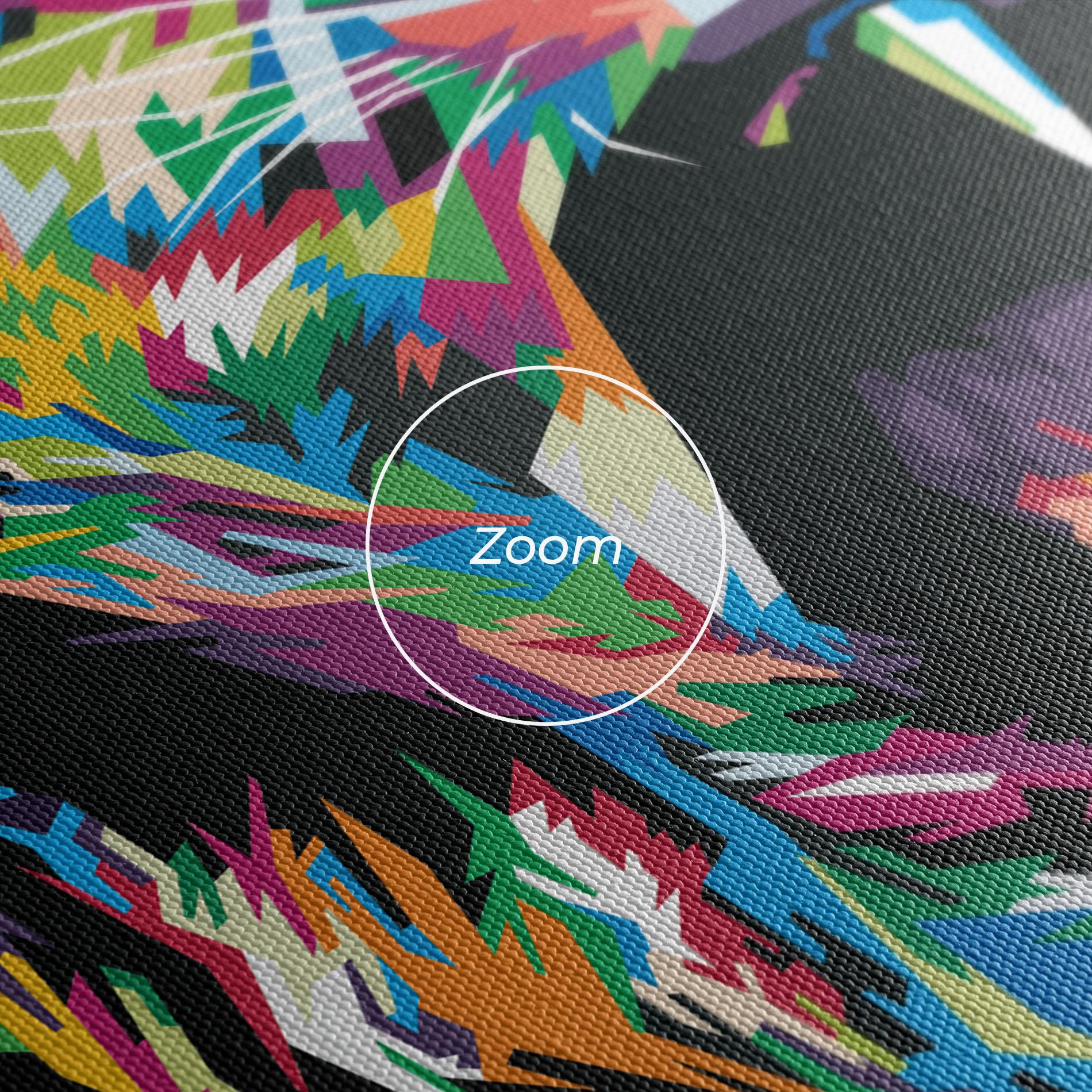 Tablou Canvas Green Blue Lion mockup 3