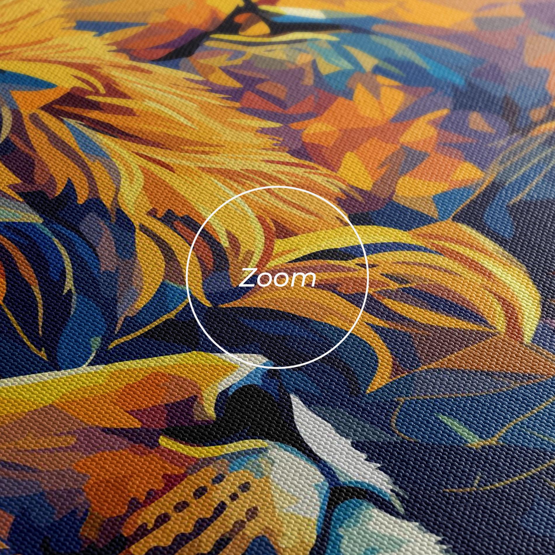 Tablou Canvas Orange Blue Lion mockup 3