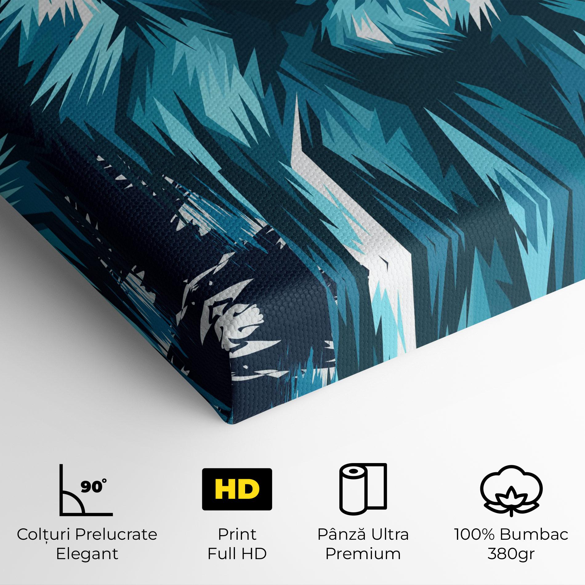 Tablou Canvas Blue Lion Head mockup 4