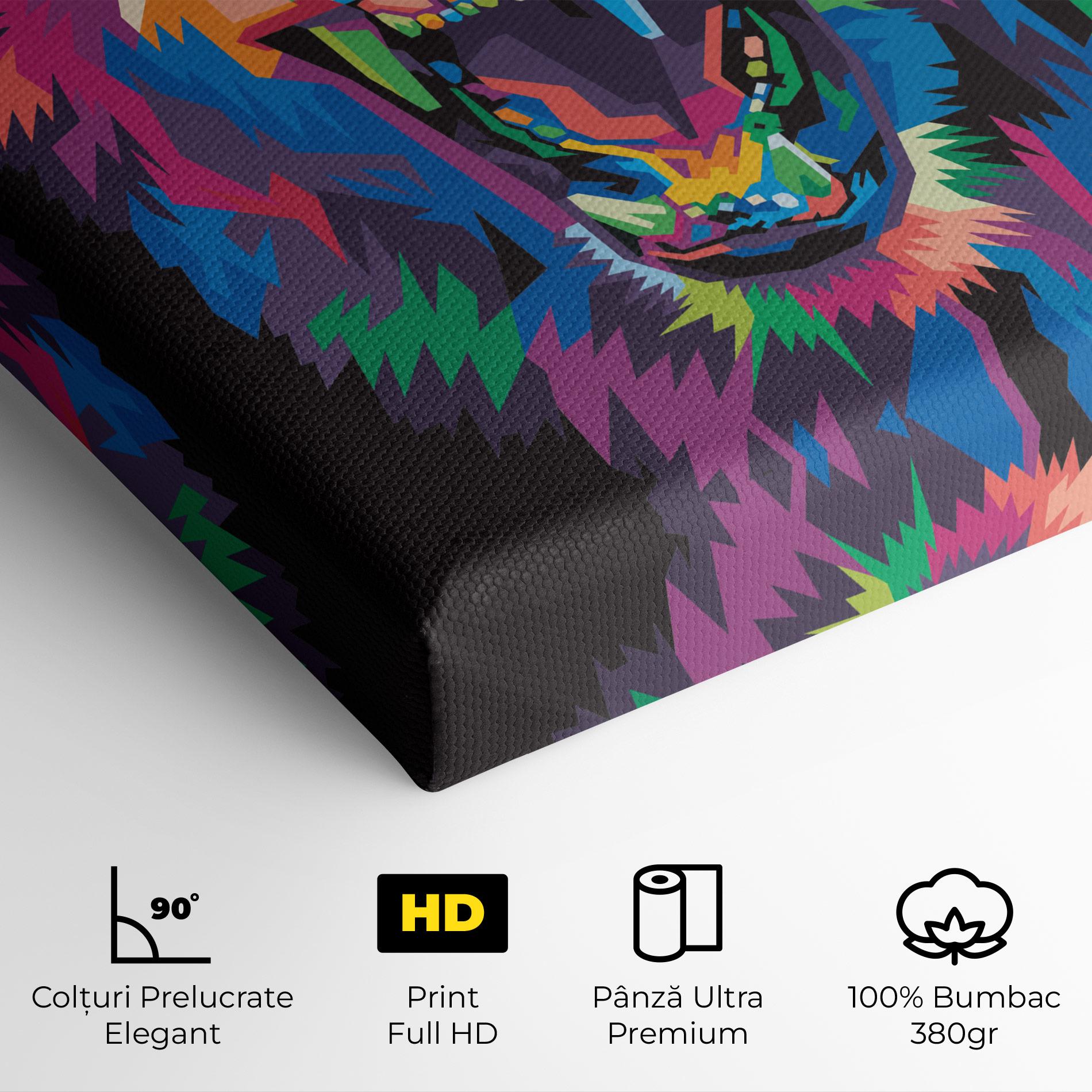 Tablou Canvas Colorful Lion Head mockup 4