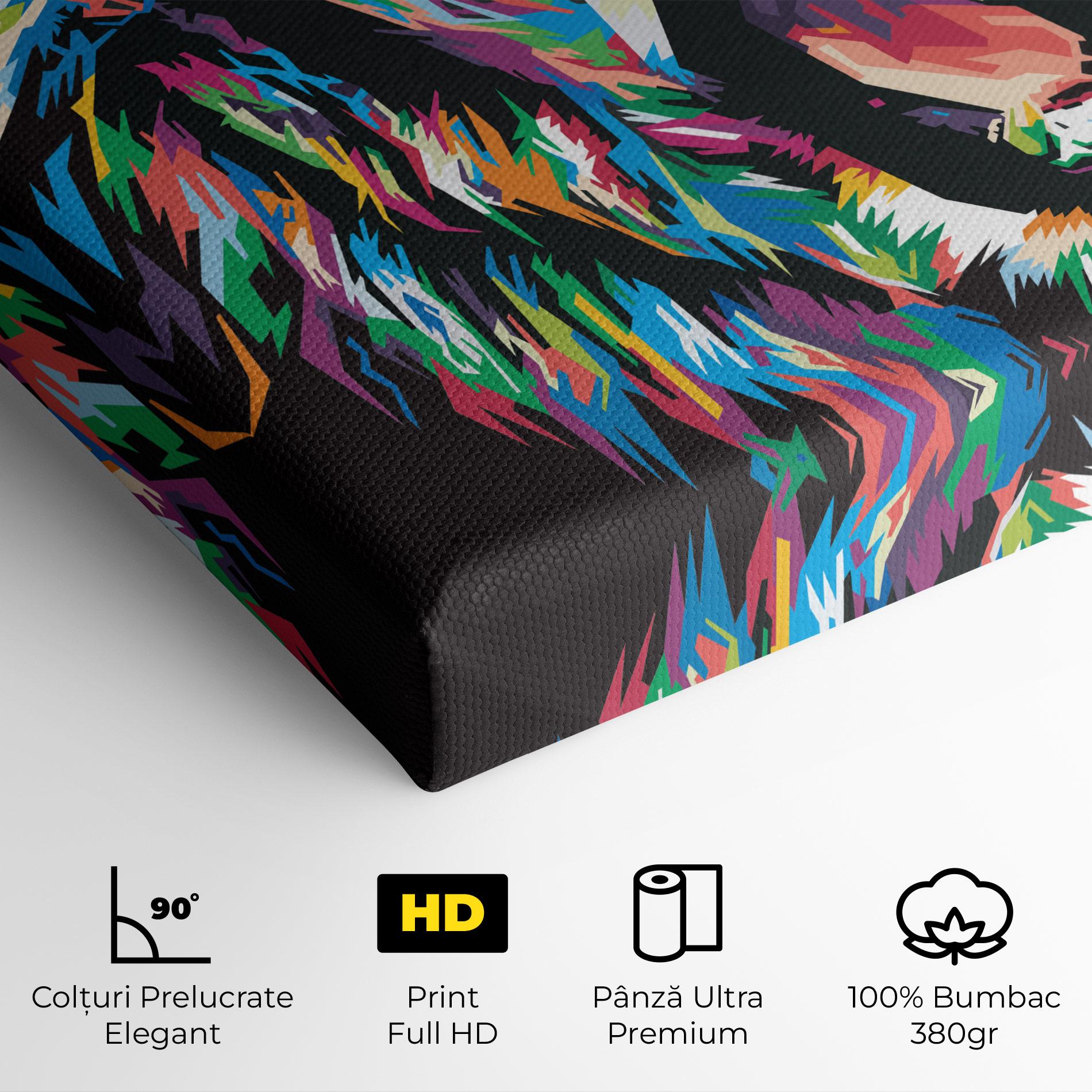 Tablou Canvas Green Blue Lion mockup 4