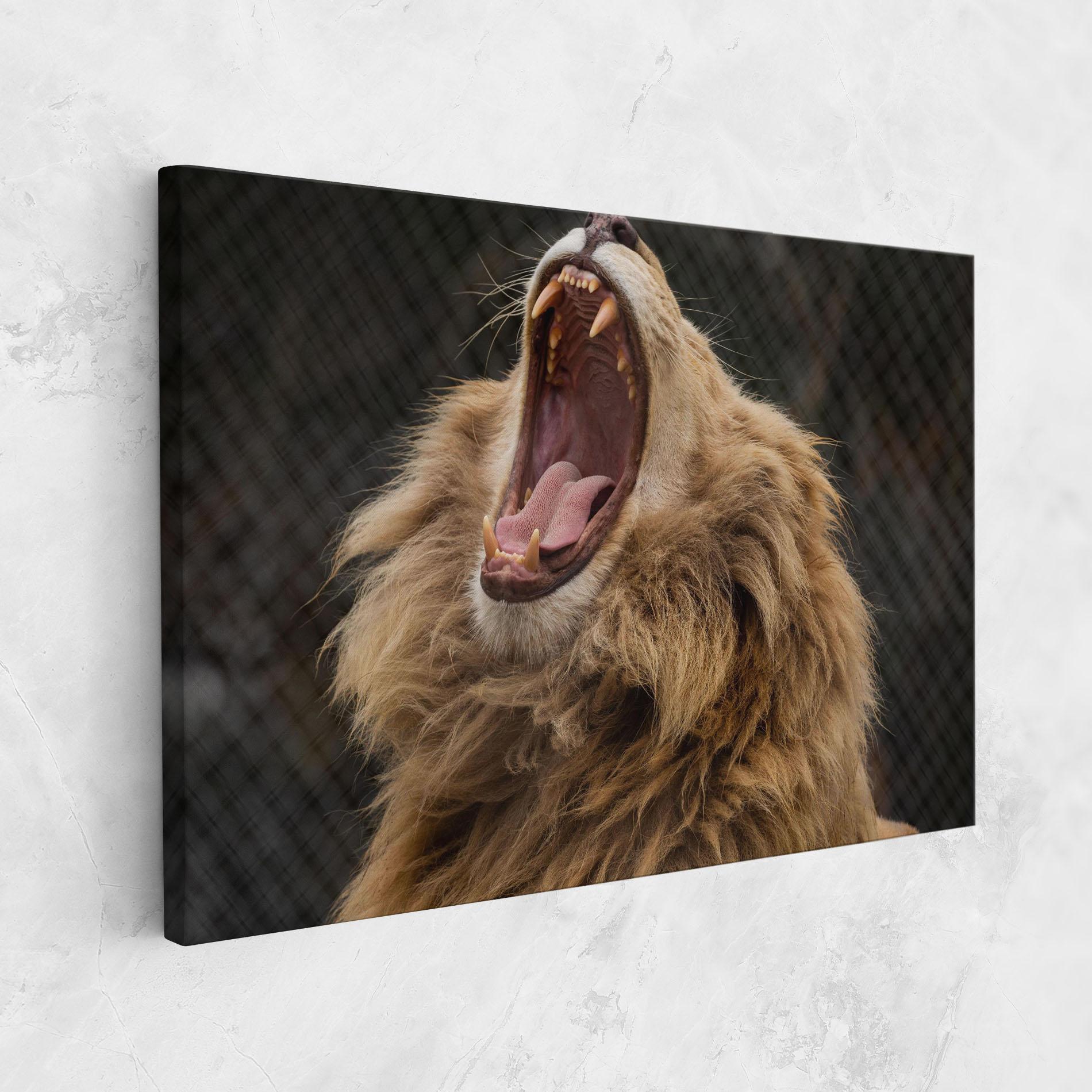 Tablou Canvas Angry Lion mockup 1