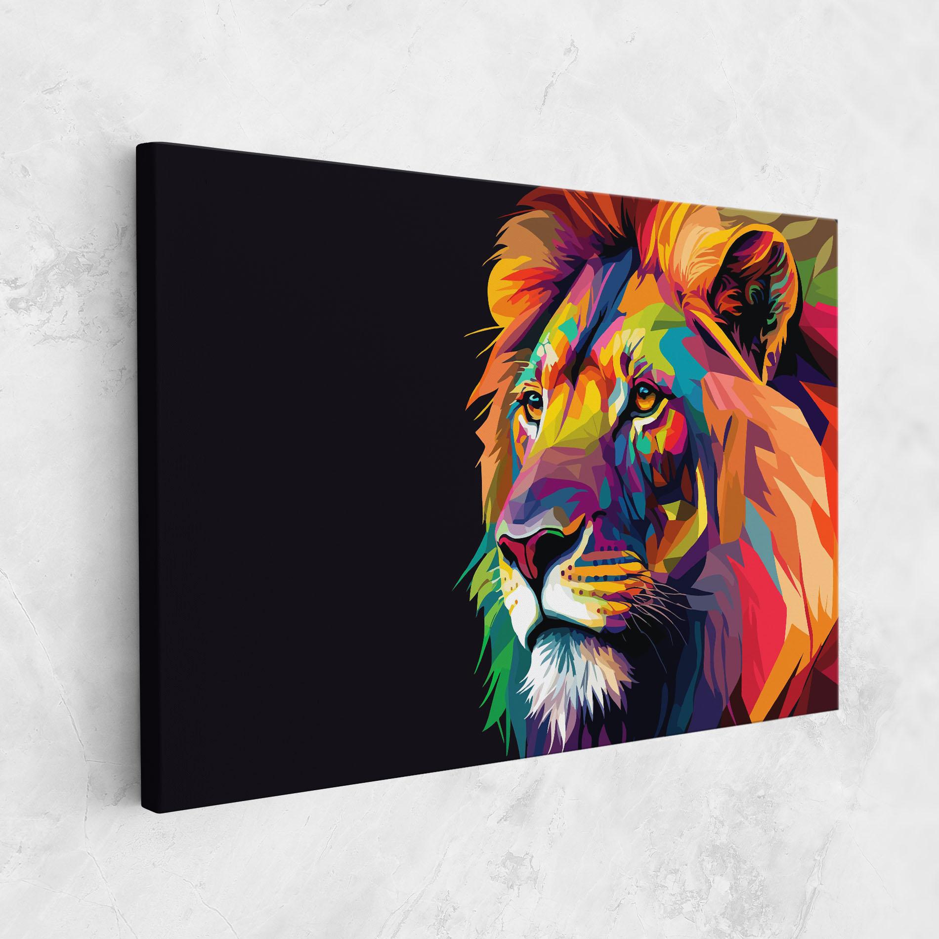 Tablou Canvas Colorful Lion mockup 1