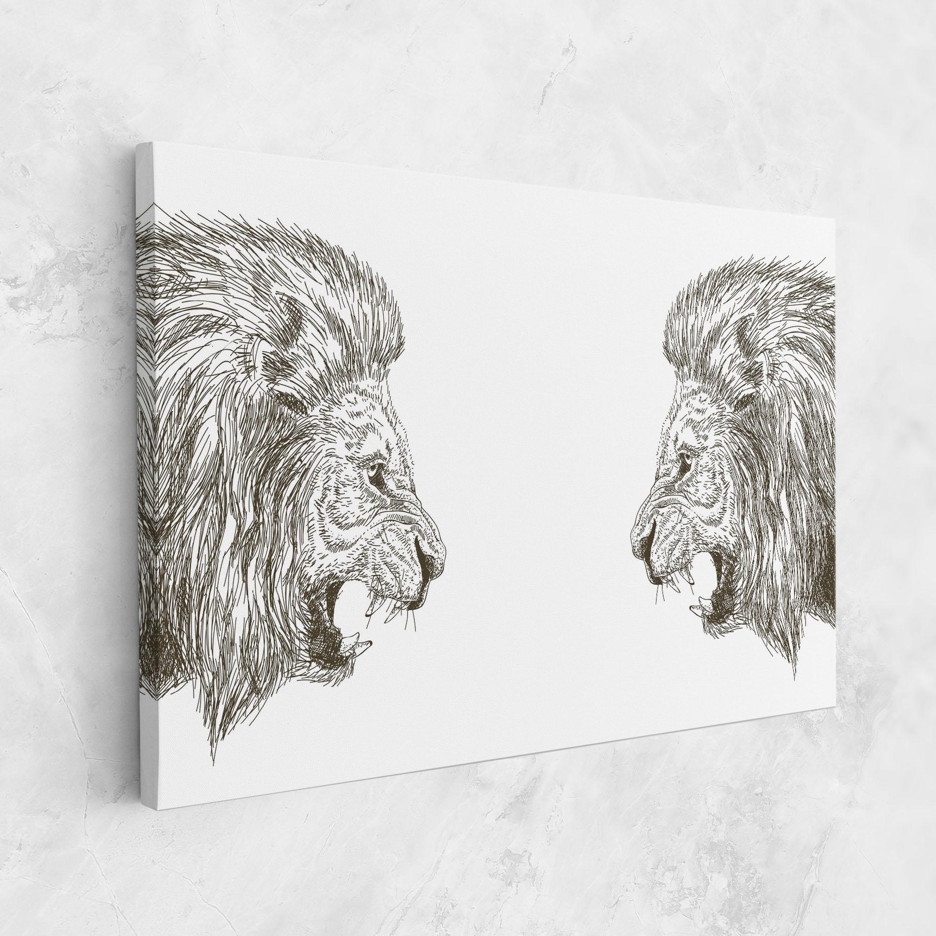 Tablou Canvas Lion For Text mockup 1