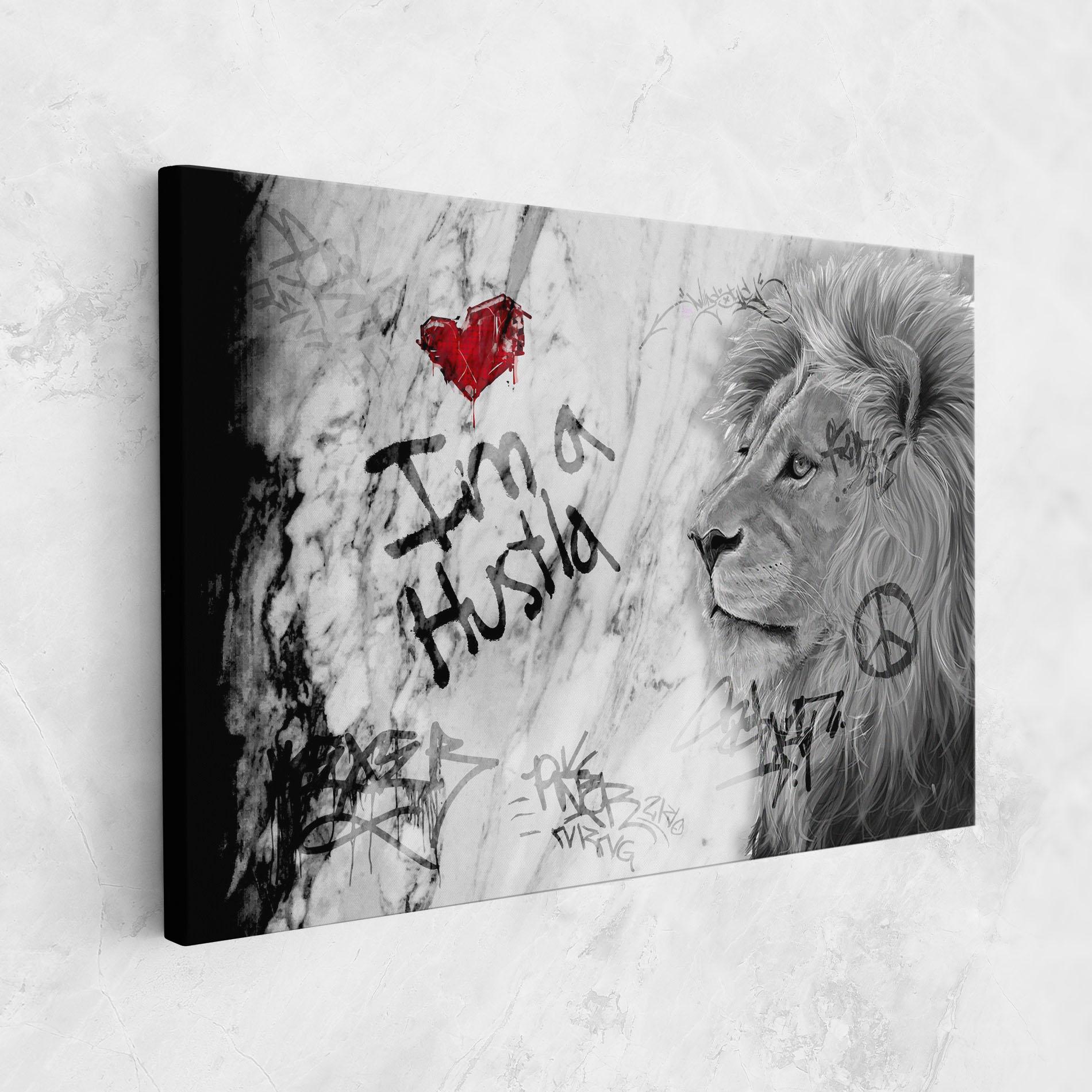 Tablou Canvas Lion Hustler mockup 1