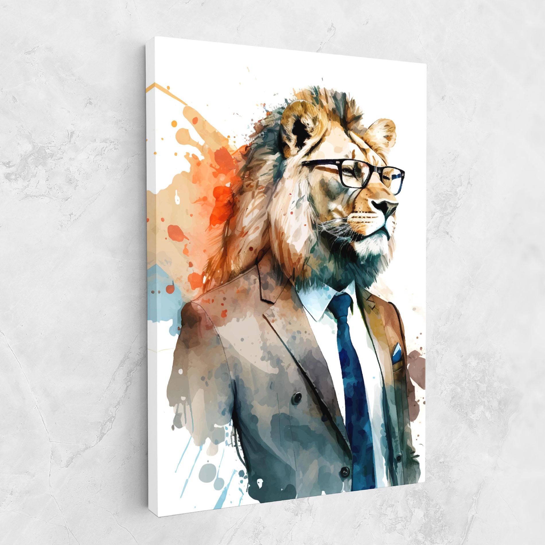 Tablou Canvas Brown Suit Lion mockup 1