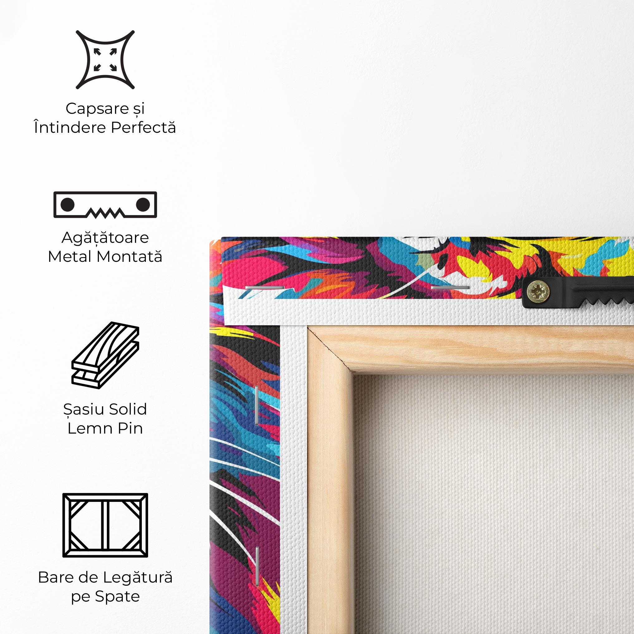 Tablou Canvas Angry Lion Mix mockup 5