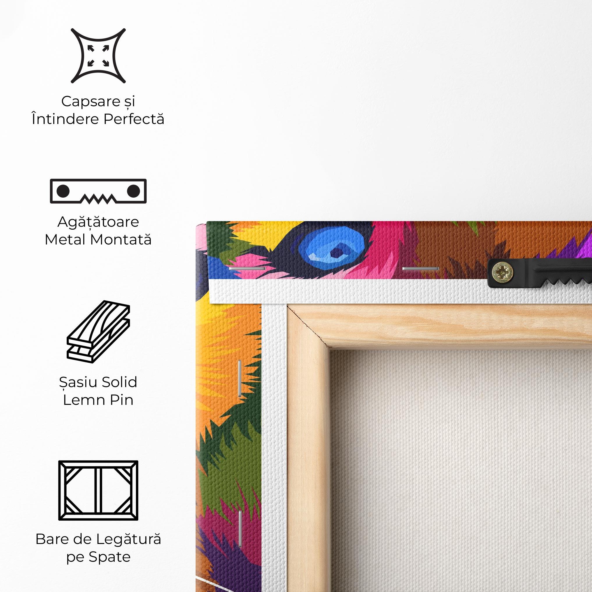 Tablou Canvas Color Lion Close Up mockup 5