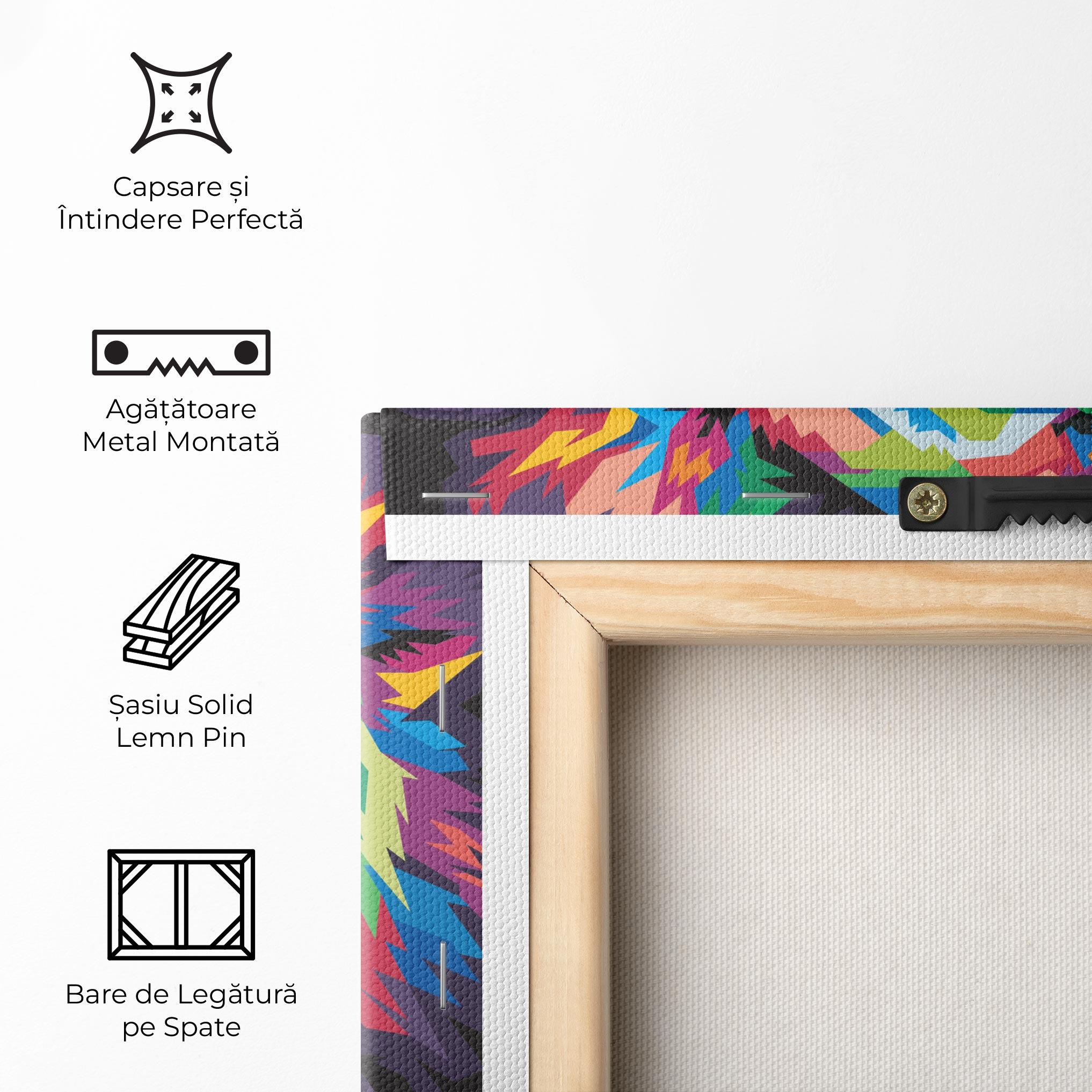 Tablou Canvas Colorful Lion Head mockup 5