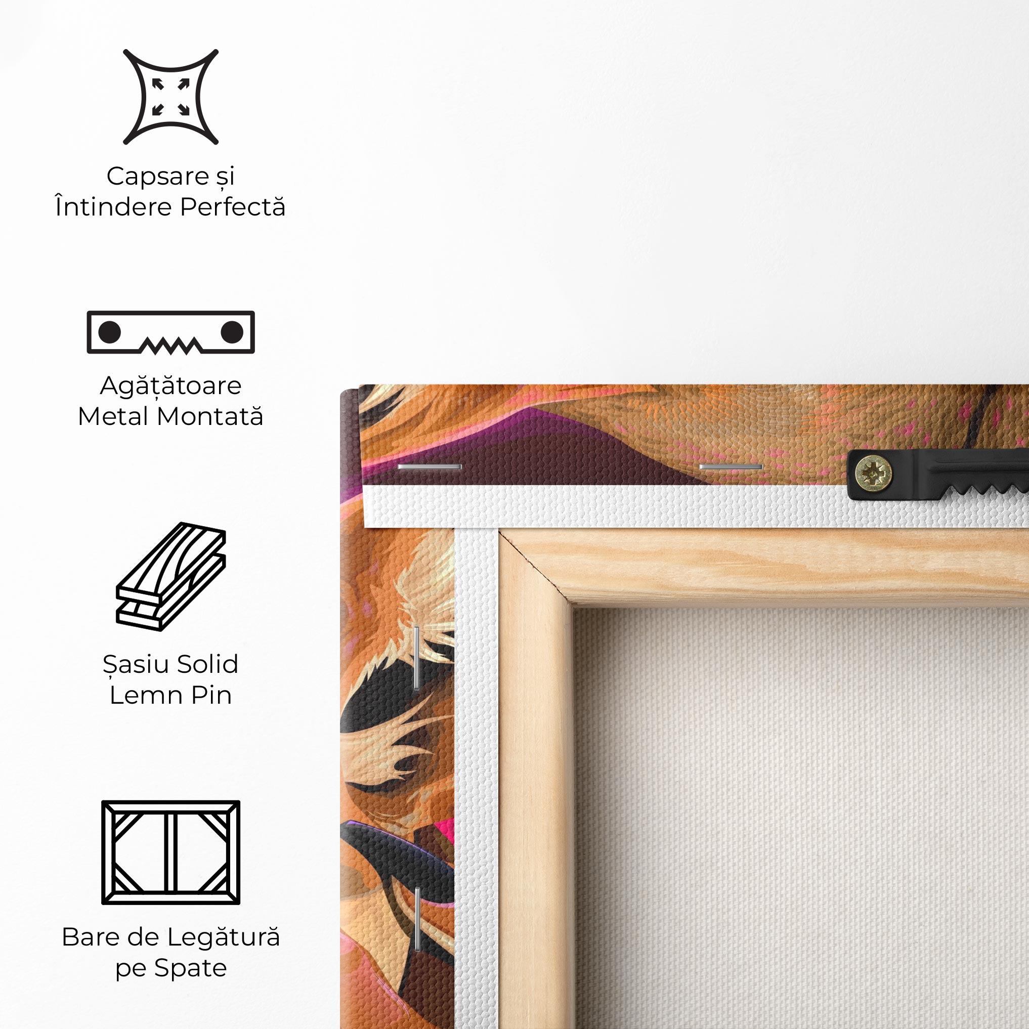 Tablou Canvas Female Lion Makeup mockup 5