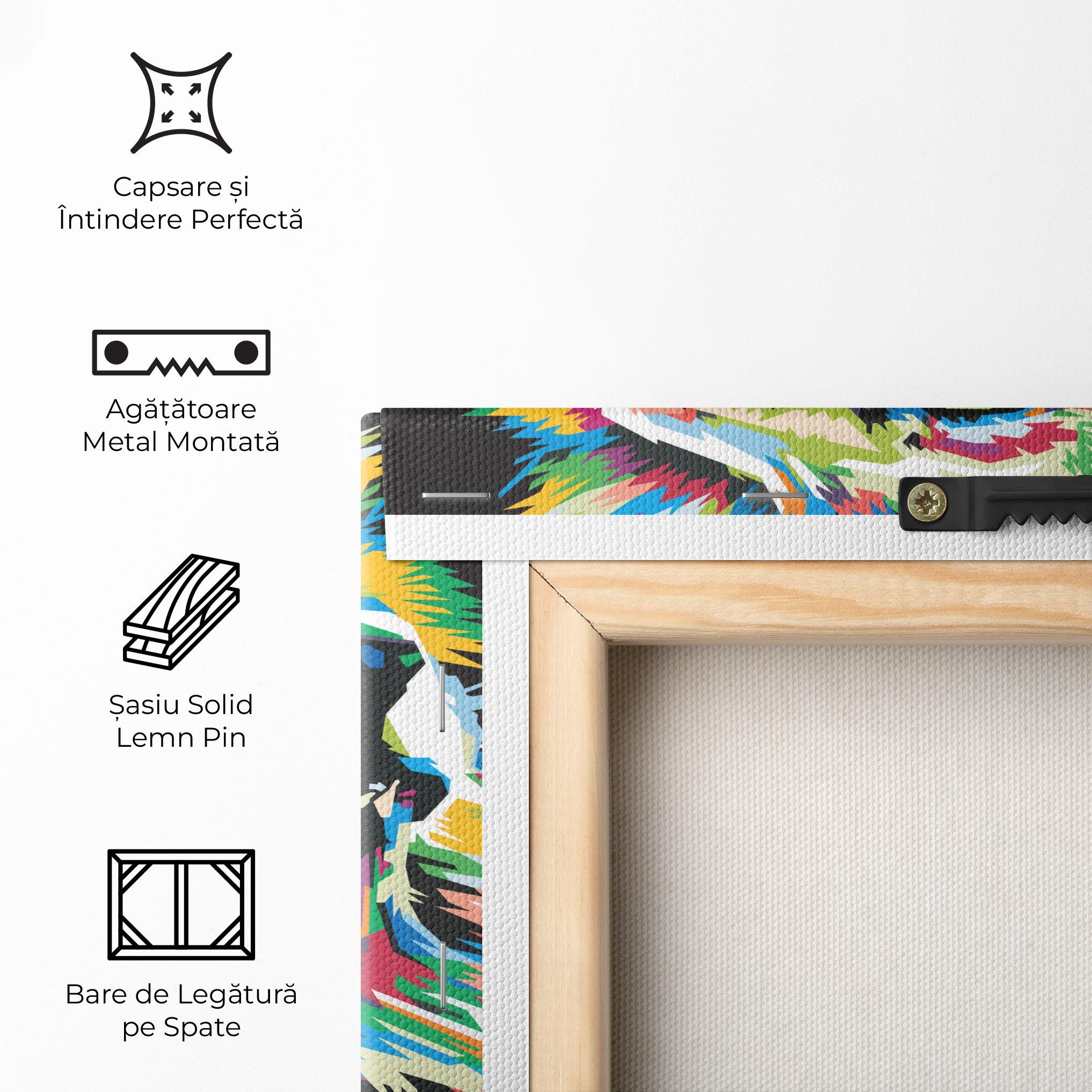 Tablou Canvas Green Blue Lion mockup 5