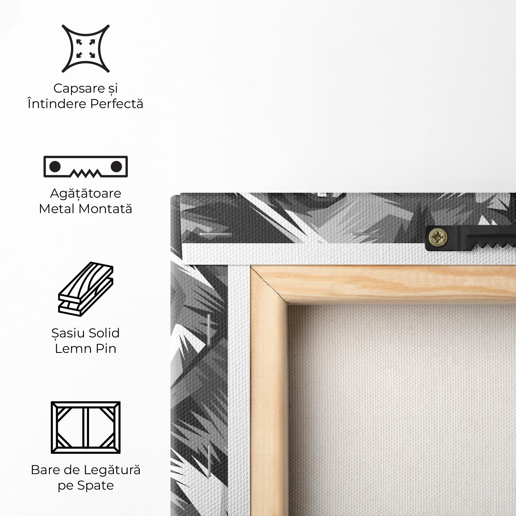 Tablou Canvas Grey Head Lion mockup 5