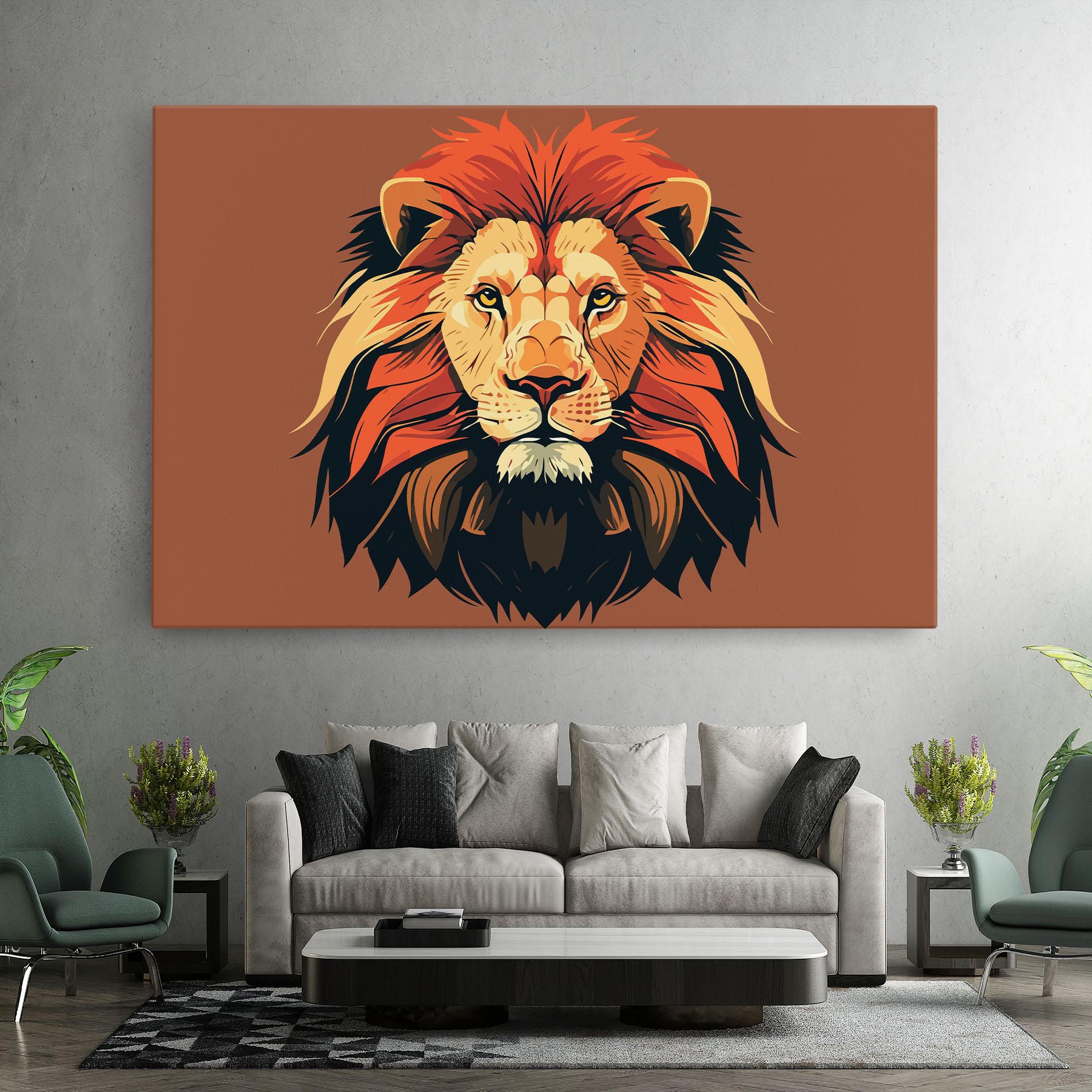 Tablou Canvas African Lion mockup 7
