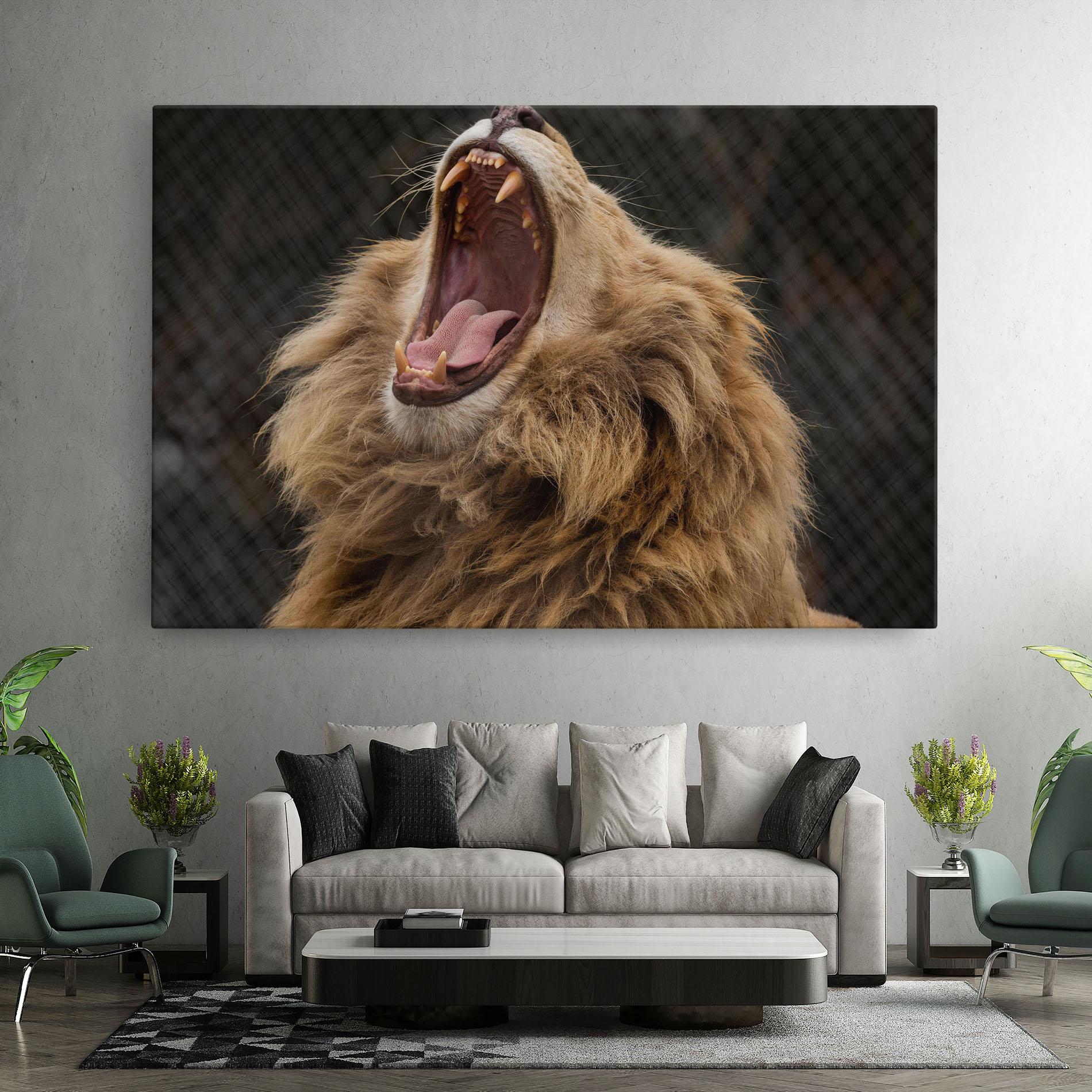 Tablou Canvas Angry Lion mockup 7
