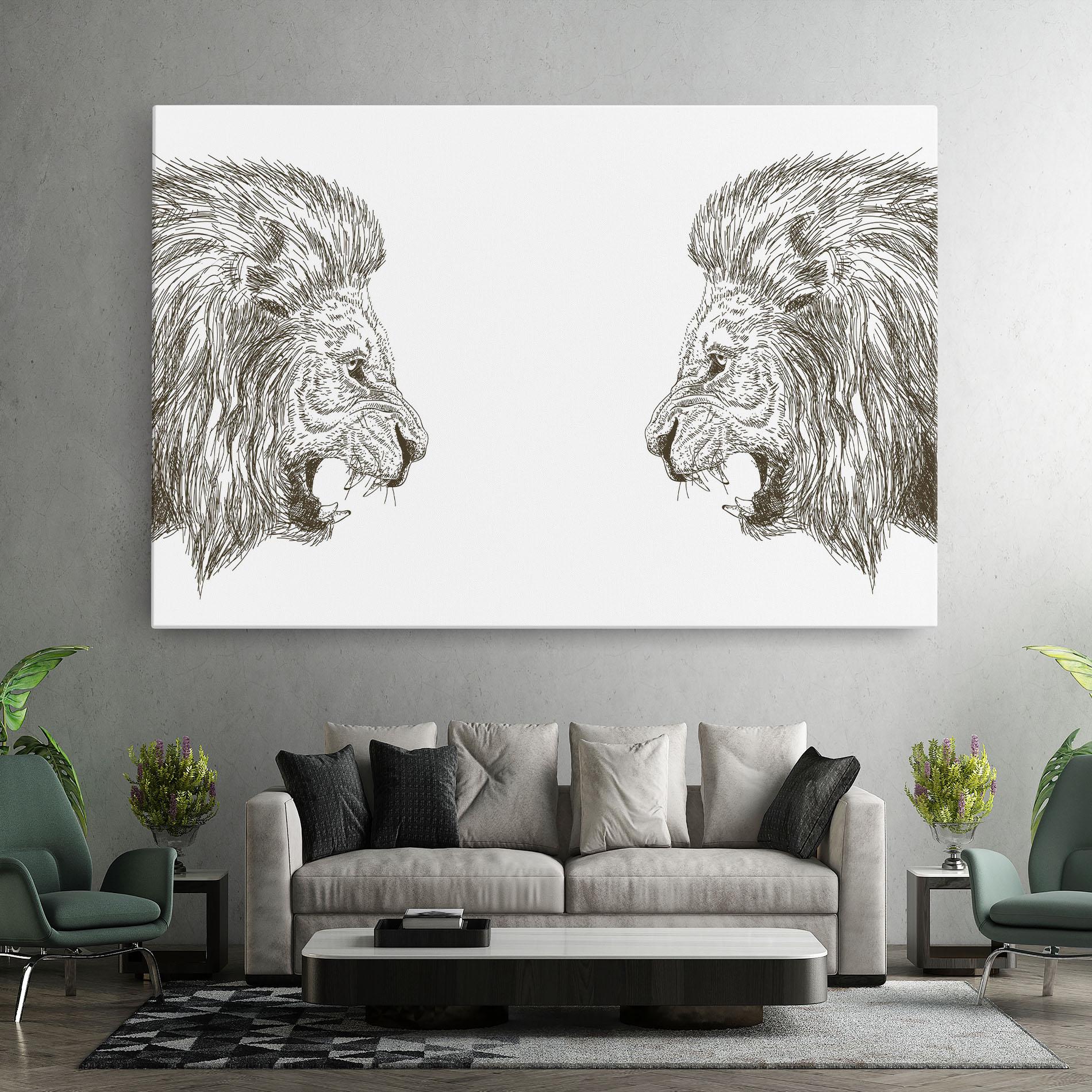 Tablou Canvas Lion For Text mockup 7