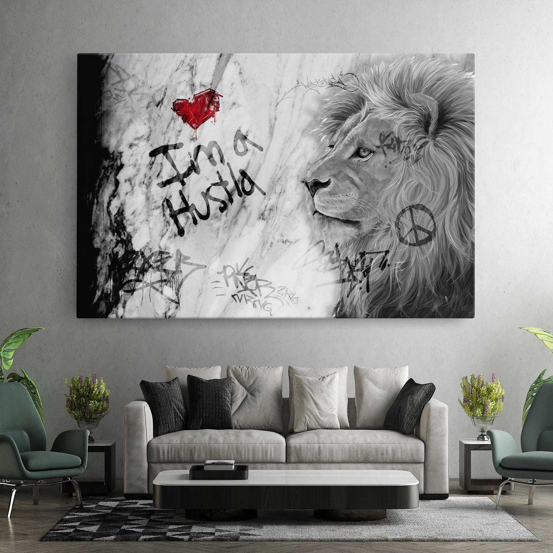 Tablou Canvas Lion Hustler mockup 7
