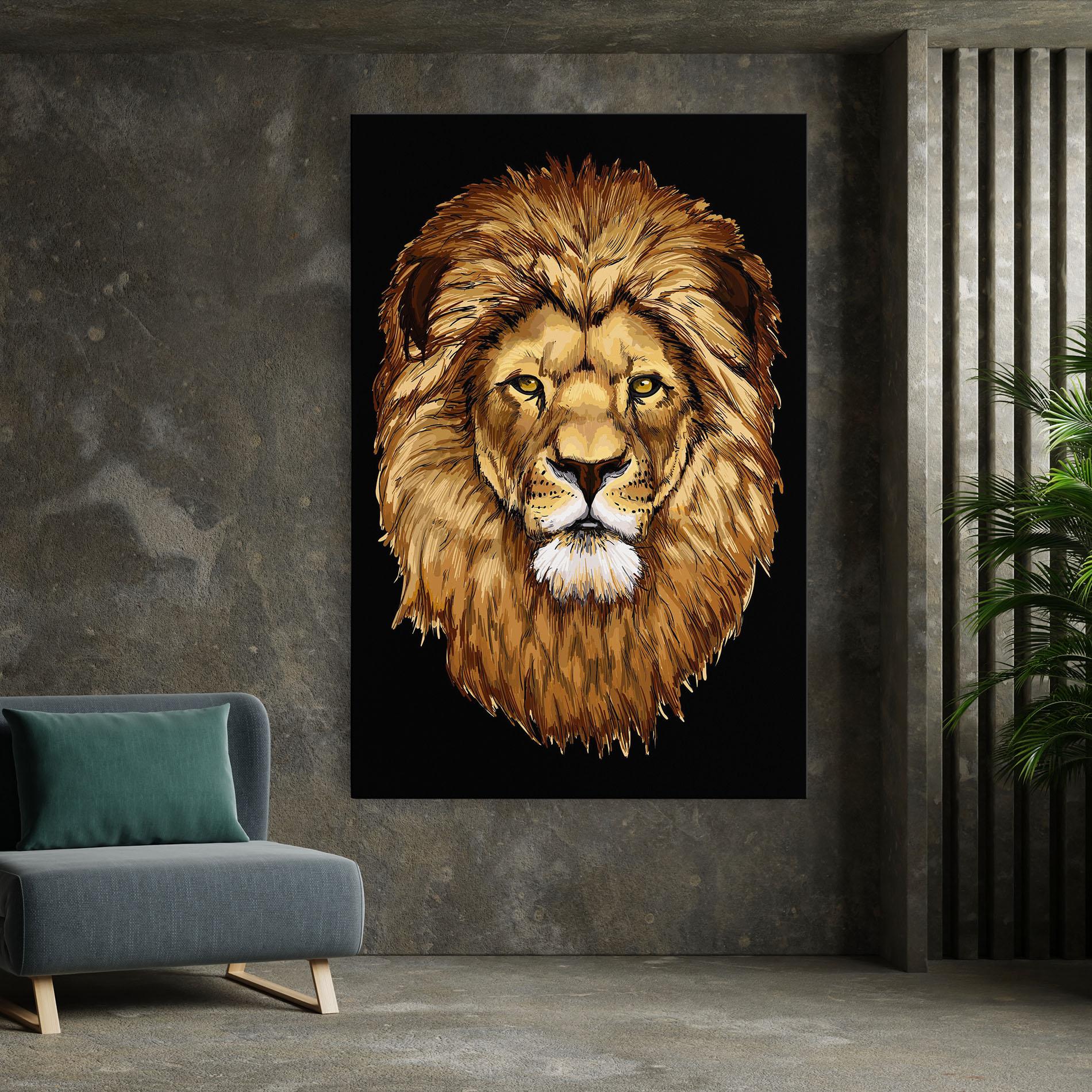 Tablou Canvas Lion Head mockup 7