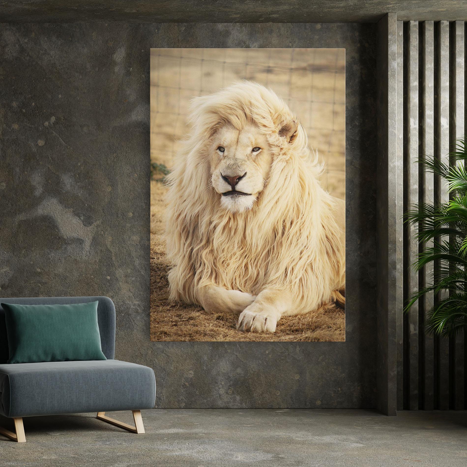 Tablou Canvas White Lion mockup 7