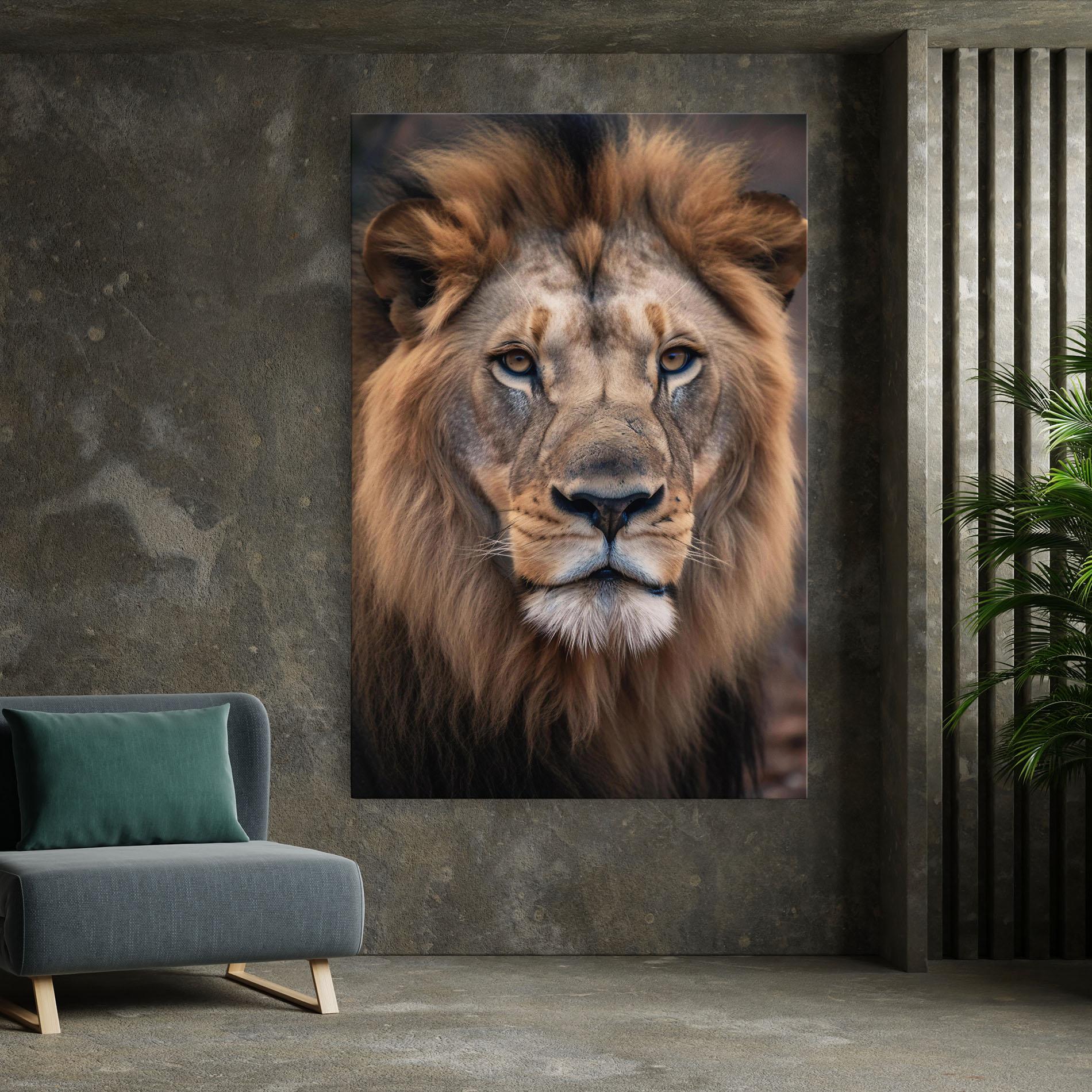 Tablou Canvas Wild Lion View mockup 7