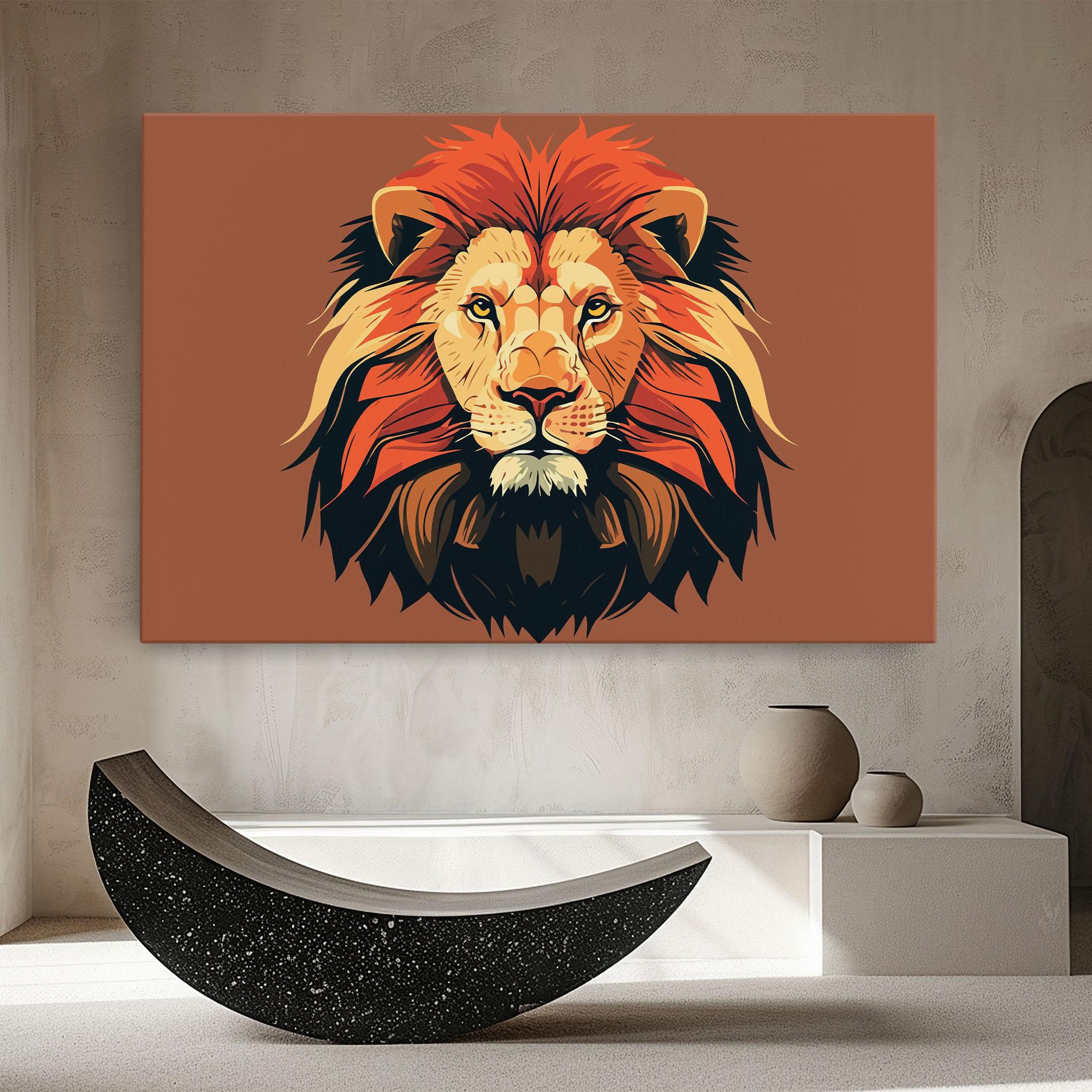 Tablou Canvas African Lion mockup 8