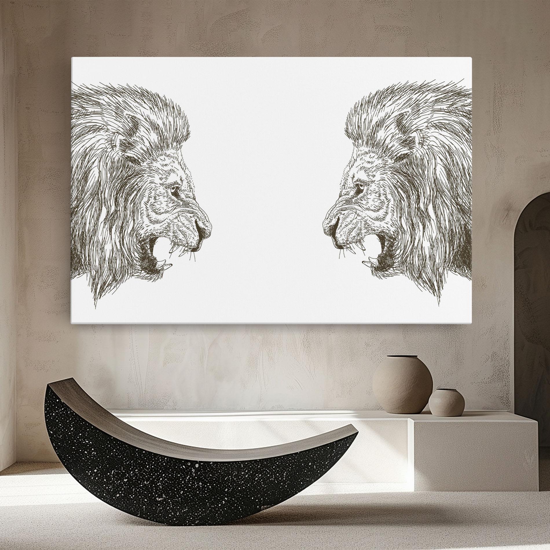 Tablou Canvas Lion For Text mockup 8