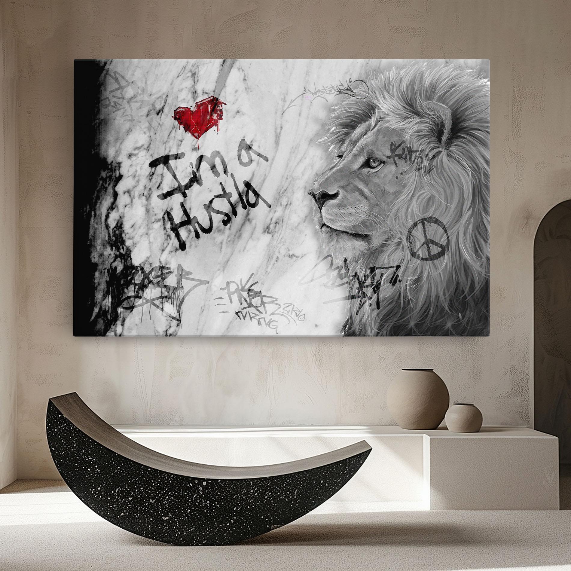 Tablou Canvas Lion Hustler mockup 8