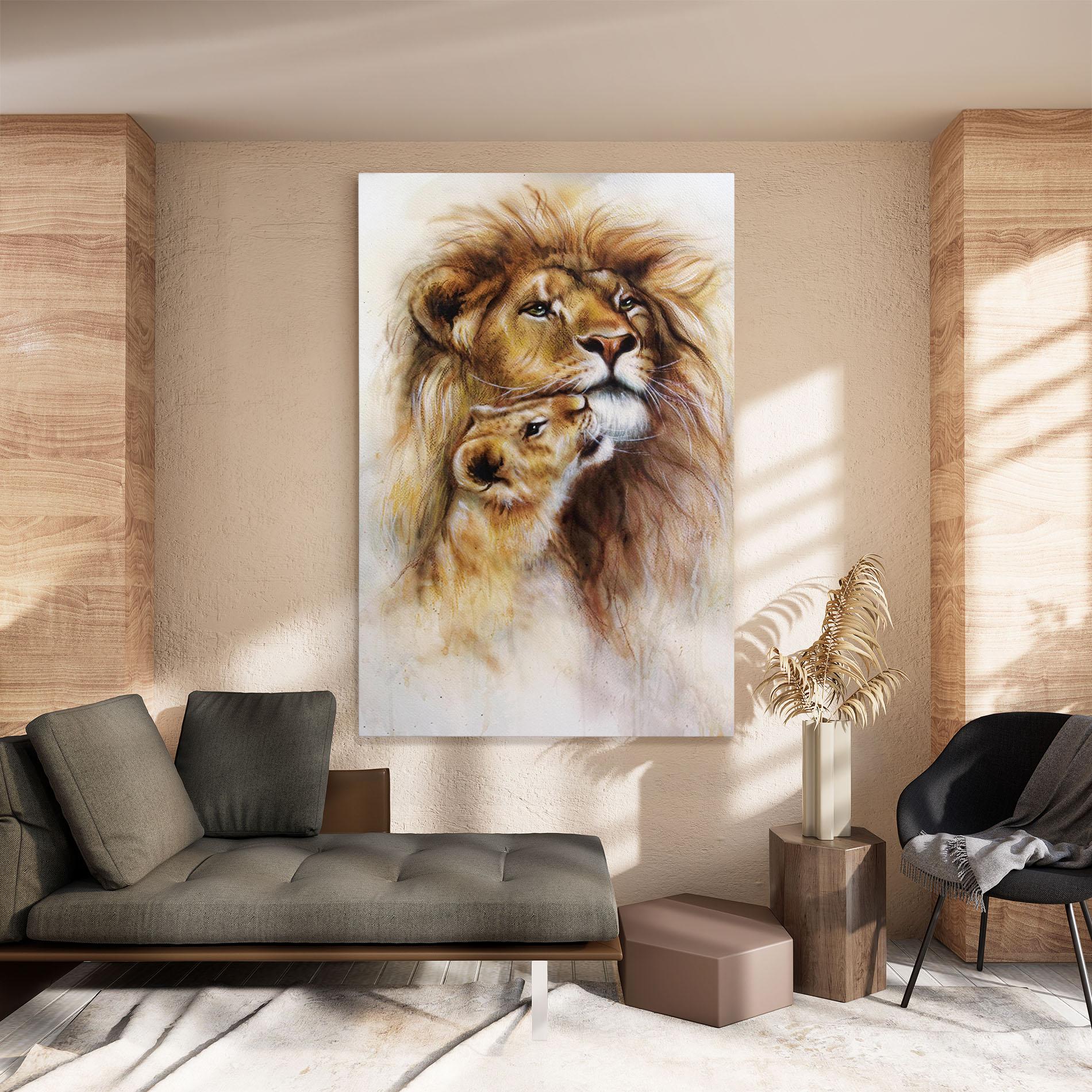 Tablou Canvas Lion Love mockup 8