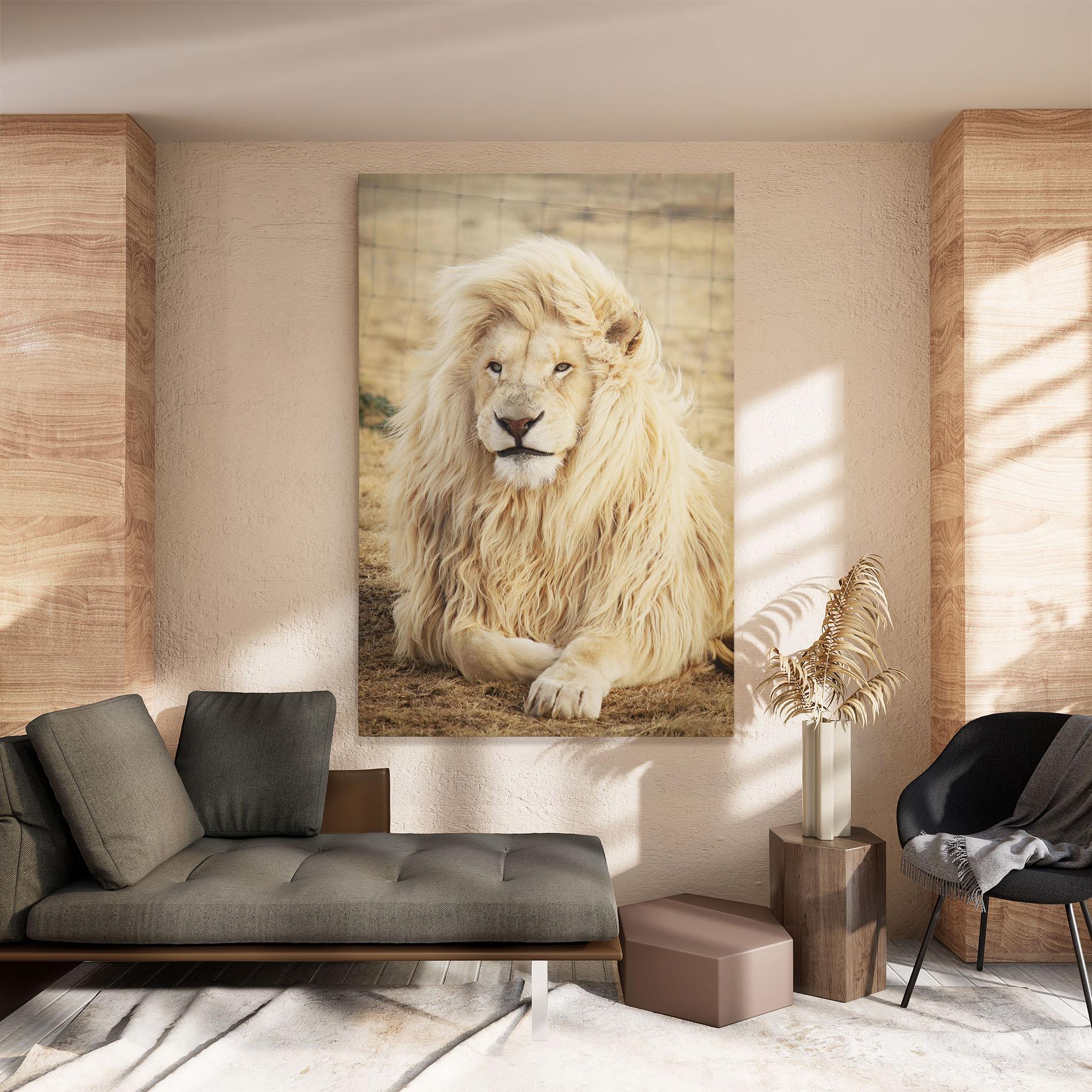 Tablou Canvas White Lion mockup 8