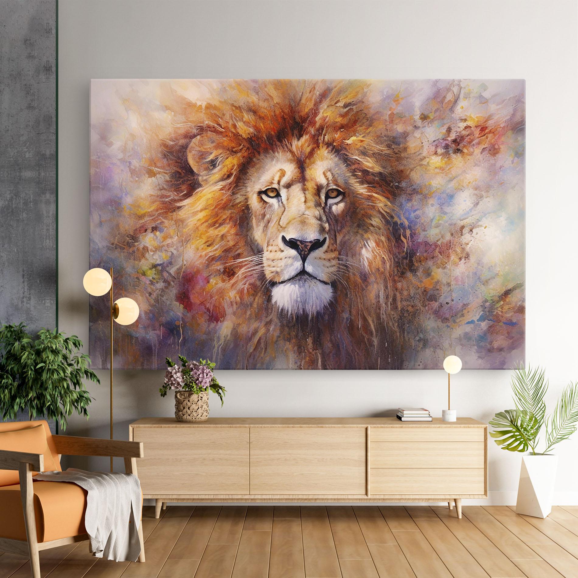 Tablou Canvas Abstract Lion Head mockup 9