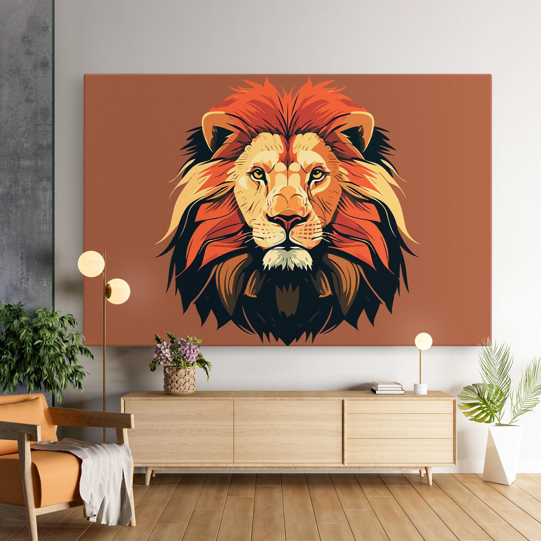 Tablou Canvas African Lion mockup 9