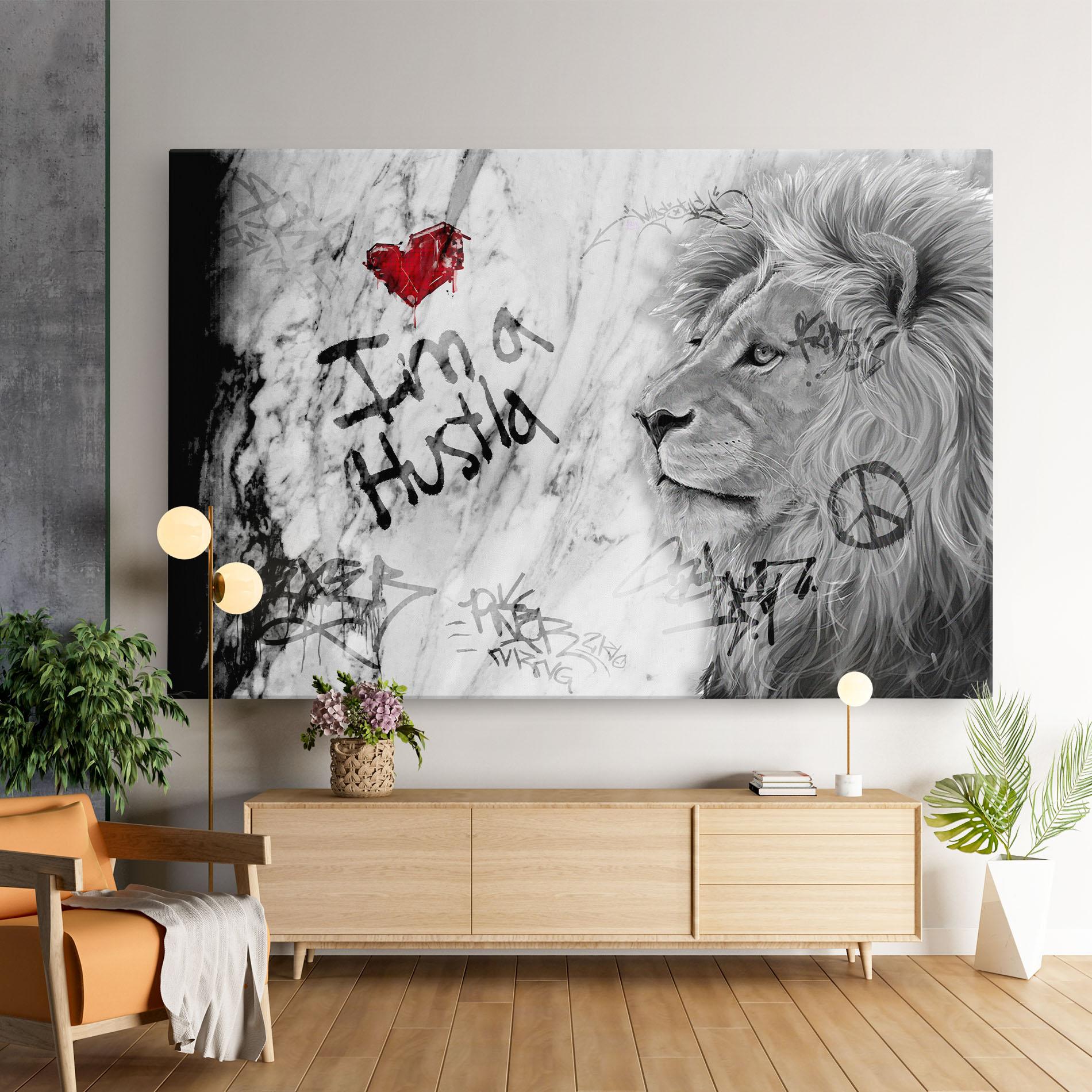 Tablou Canvas Lion Hustler mockup 9
