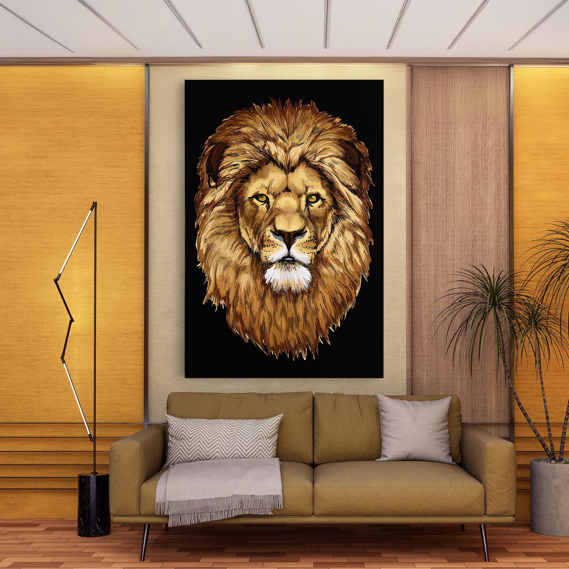 Tablou Canvas Lion Head mockup 9
