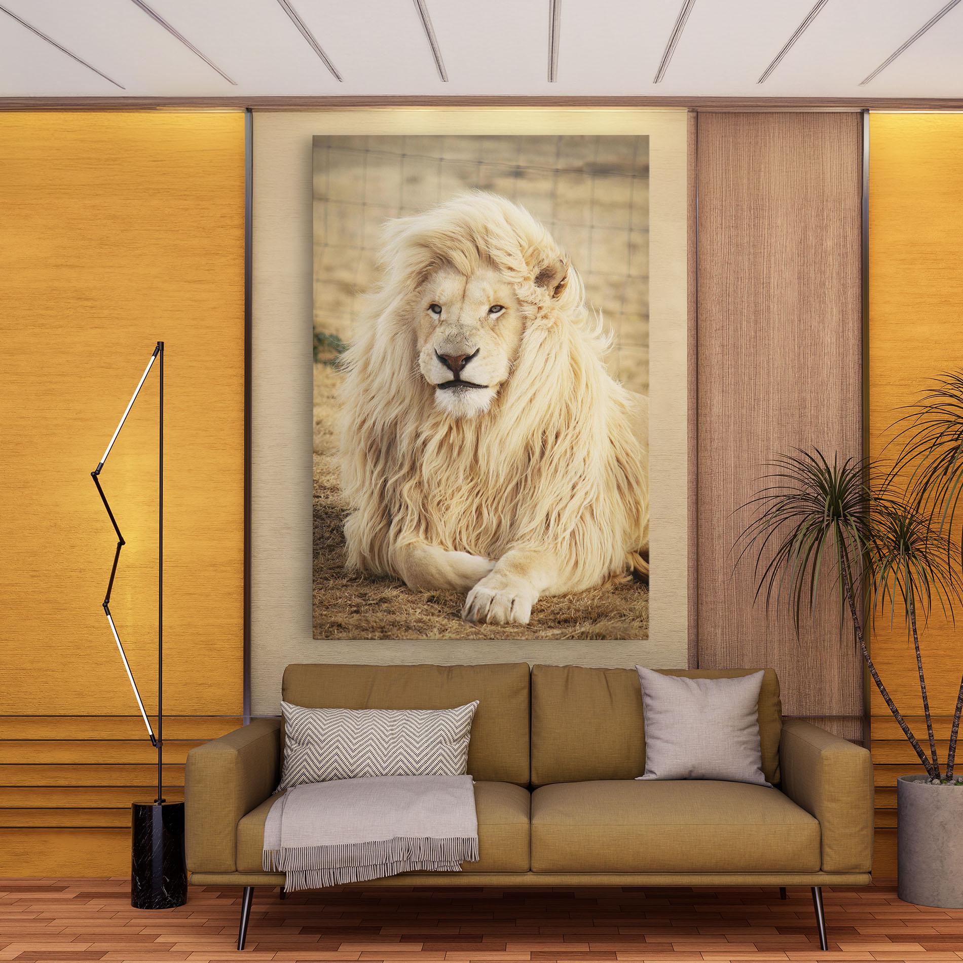 Tablou Canvas White Lion mockup 9