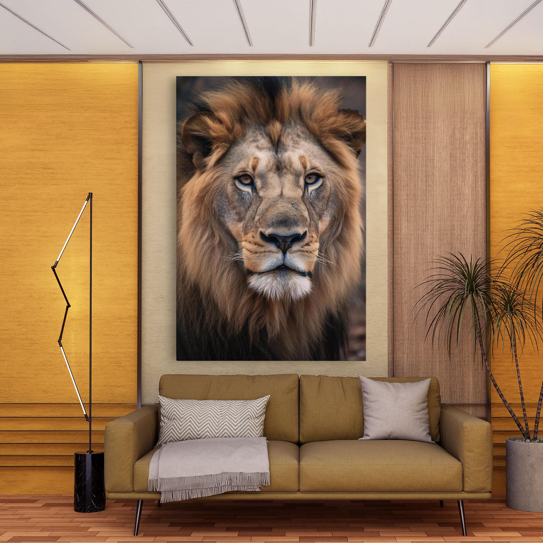 Tablou Canvas Wild Lion View mockup 9
