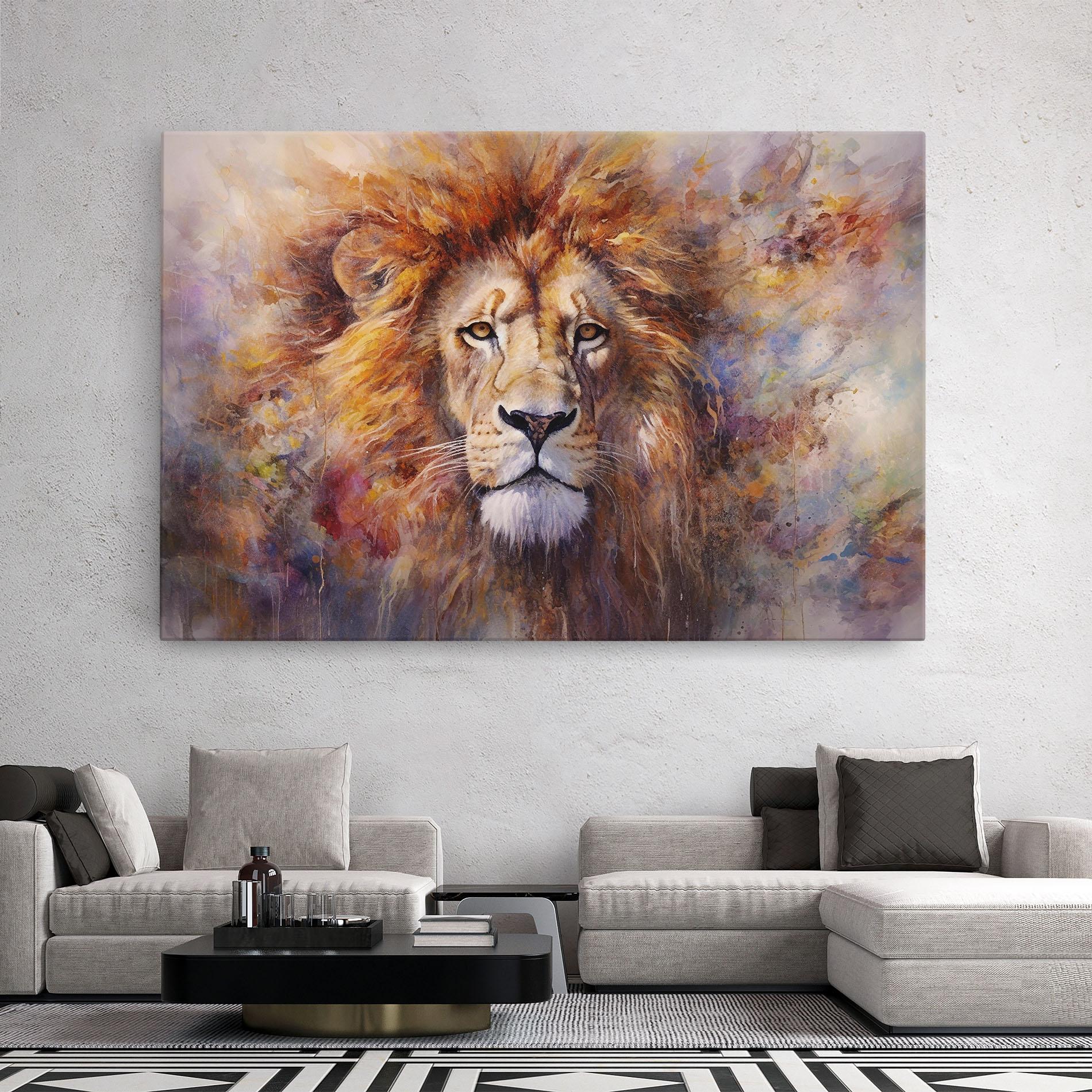 Tablou Canvas Abstract Lion Head mockup 2