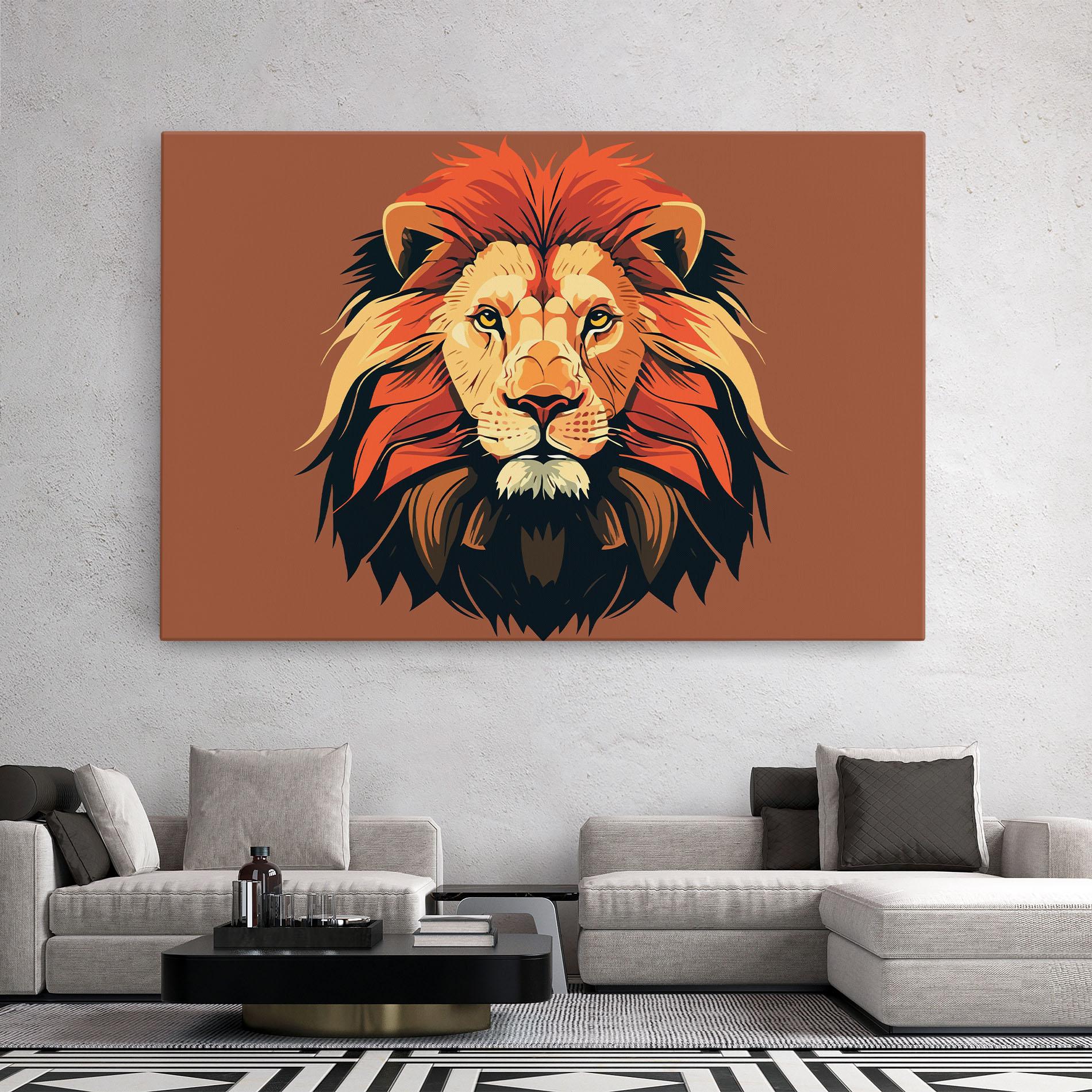 Tablou Canvas African Lion mockup 2