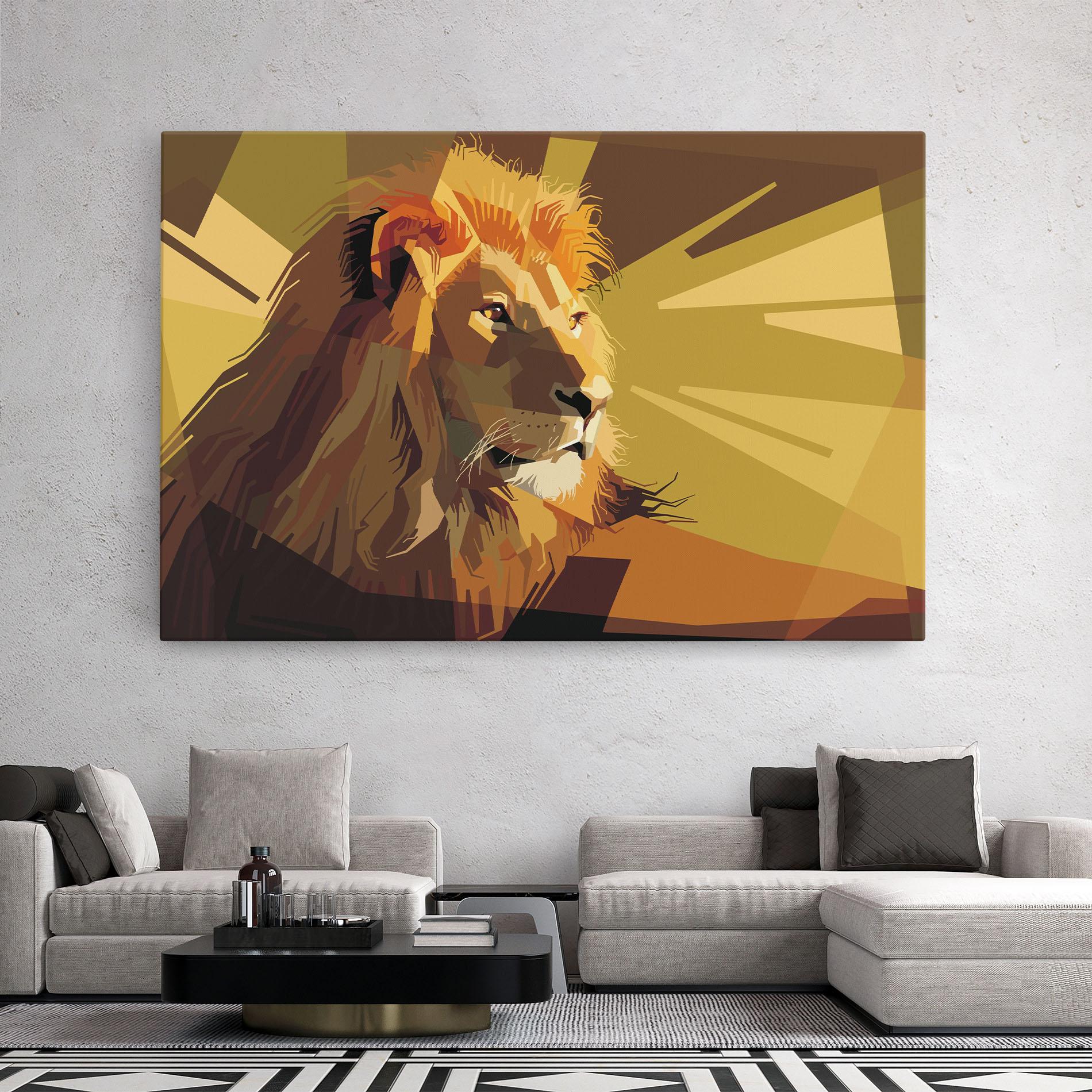 Tablou Canvas Lion Art mockup 2