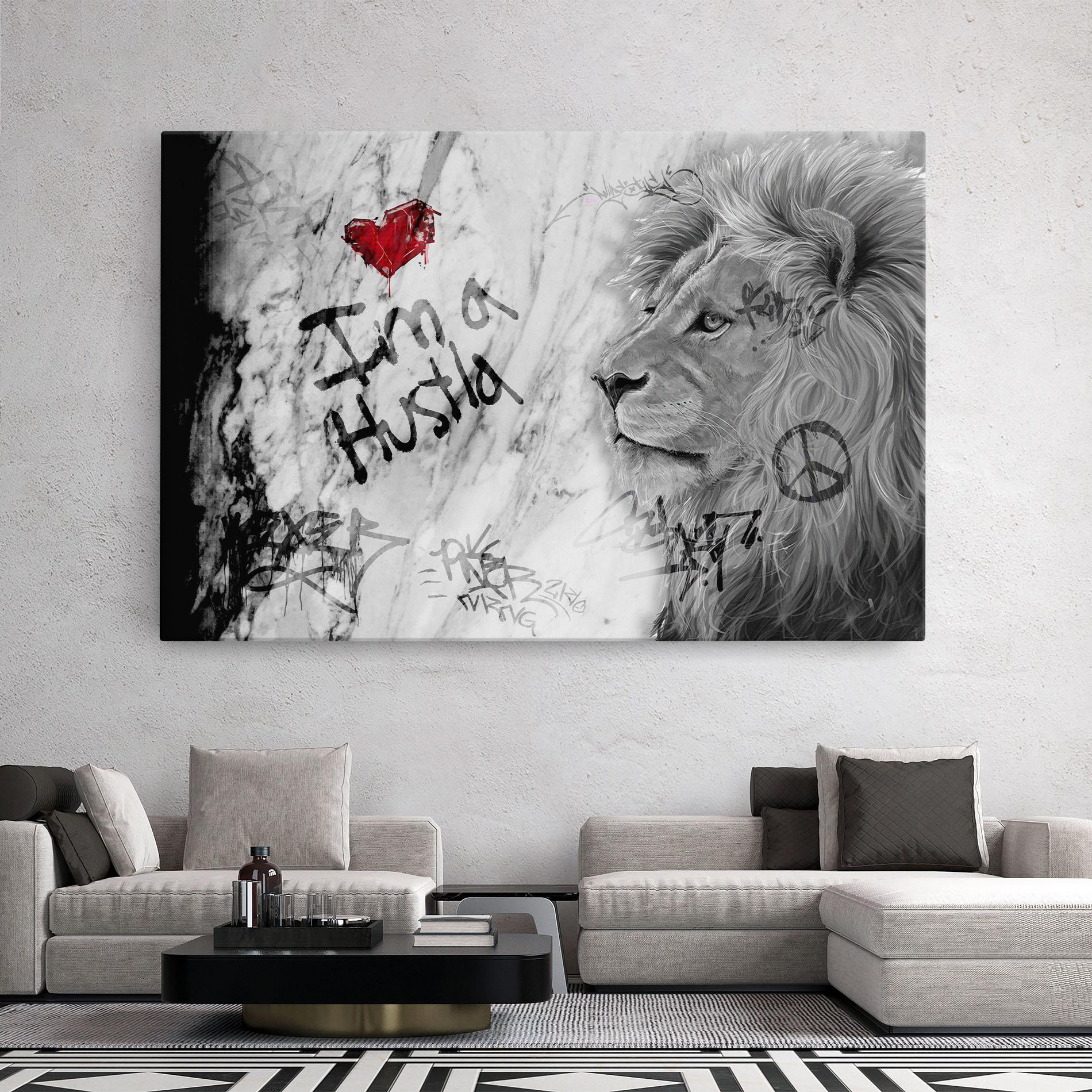 Tablou Canvas Lion Hustler mockup 2