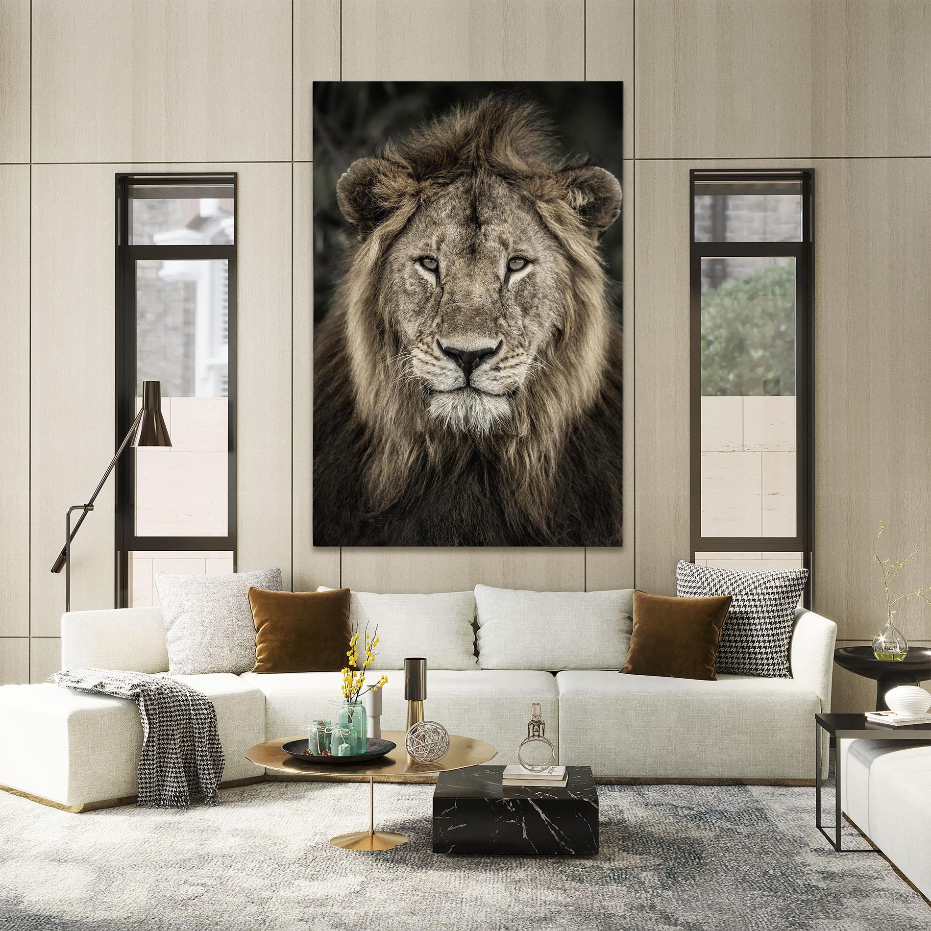 Tablou Canvas Lion Close Up mockup 2