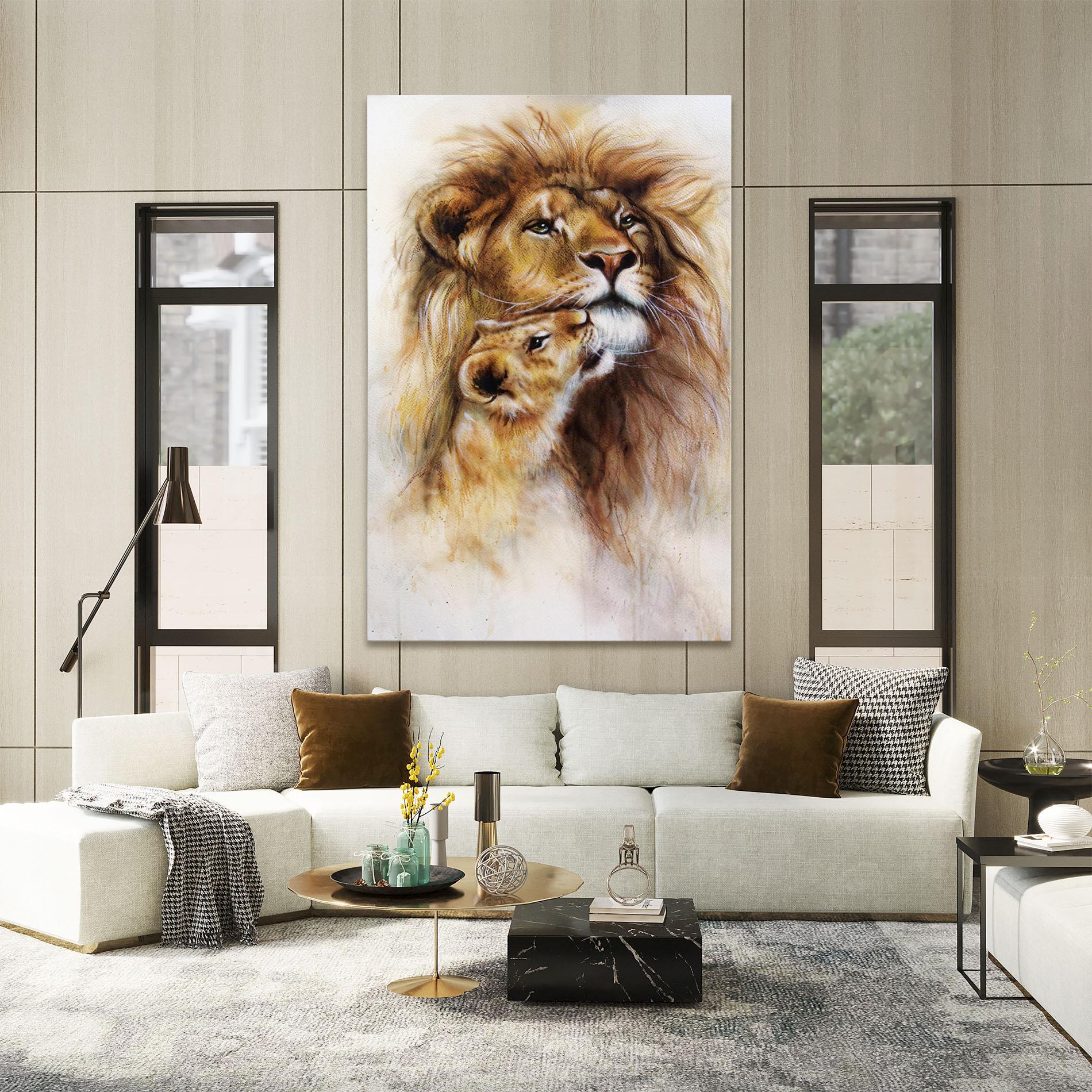 Tablou Canvas Lion Love mockup 2