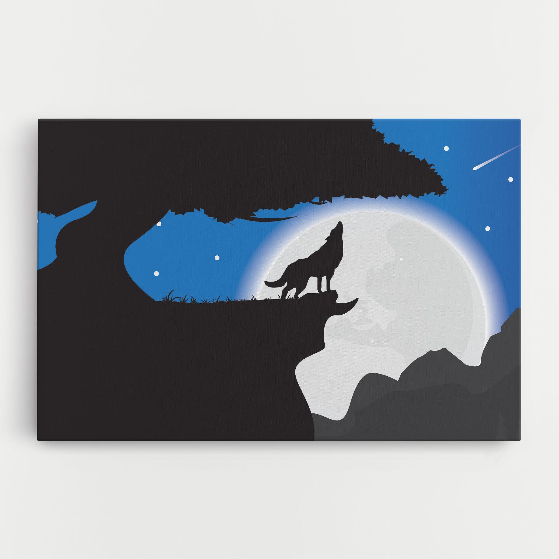 Tablou Canvas Blue Light Wolf mockup 0