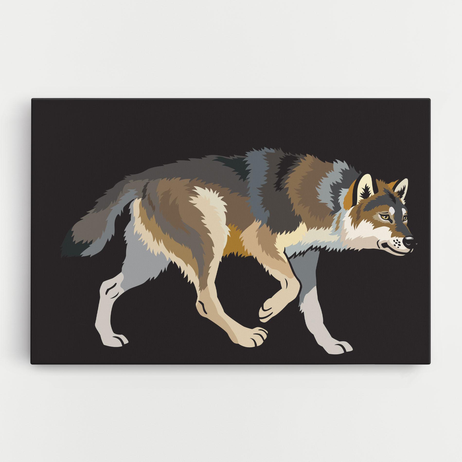 Tablou Canvas Cartoon Wolf mockup 0