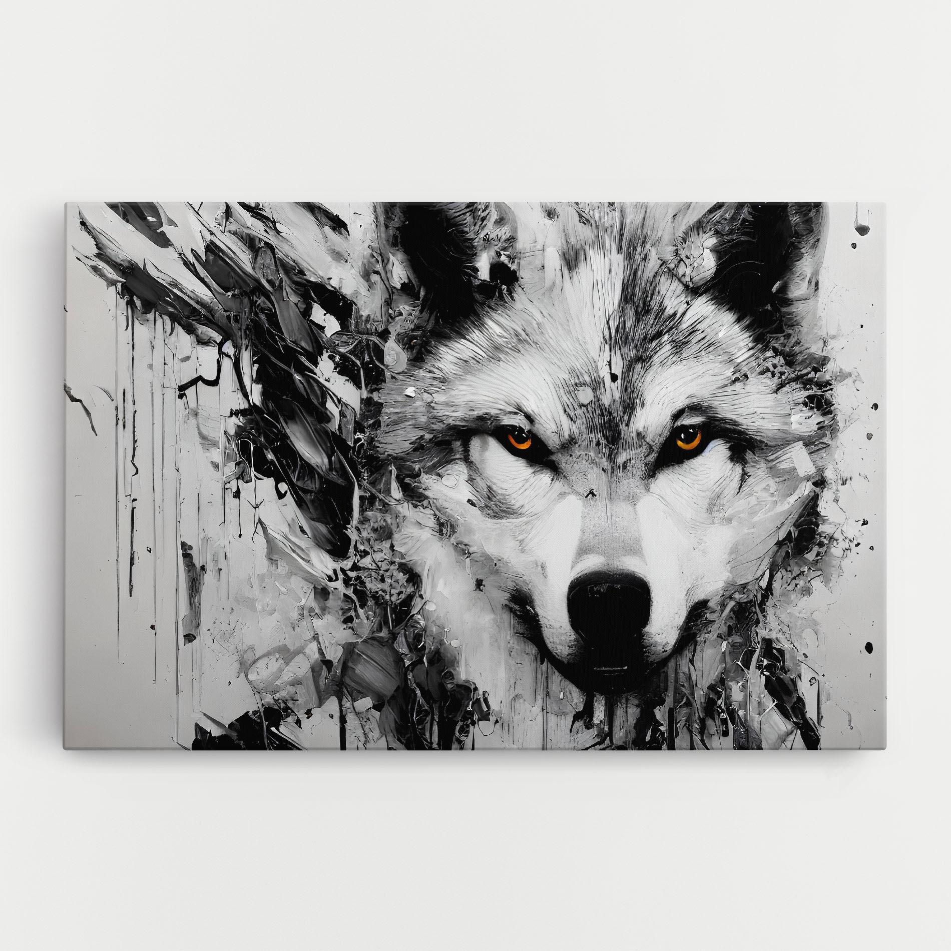 Tablou Canvas Grey Wolf Portrait mockup 0