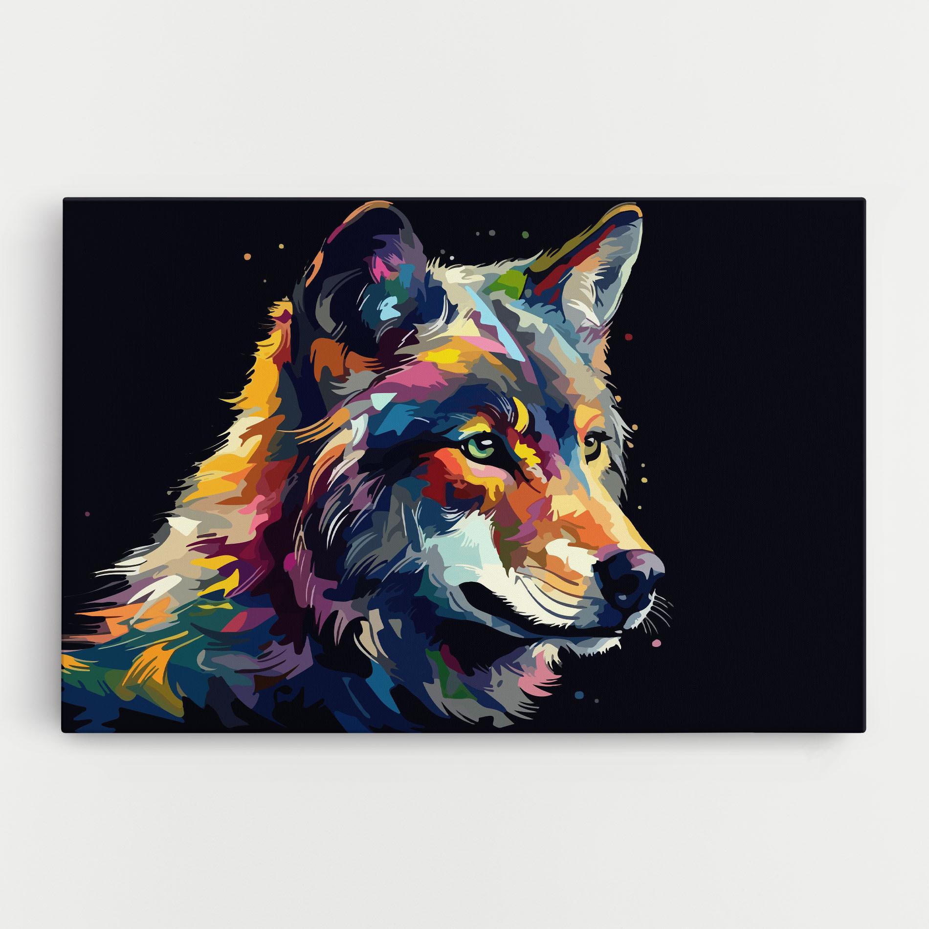 Tablou Canvas Painted Wolf mockup 0