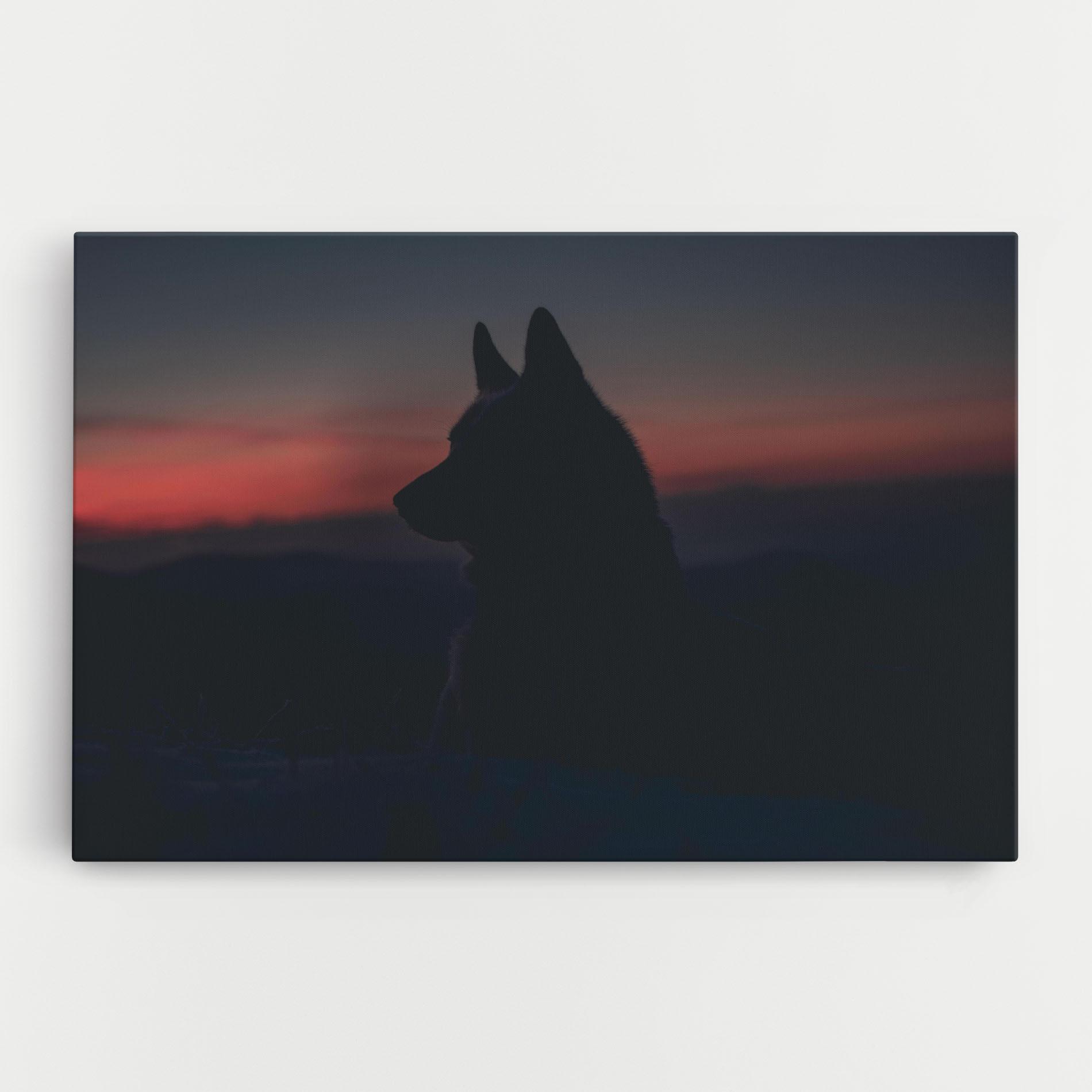 Tablou Canvas Wolf Shillouette mockup 0