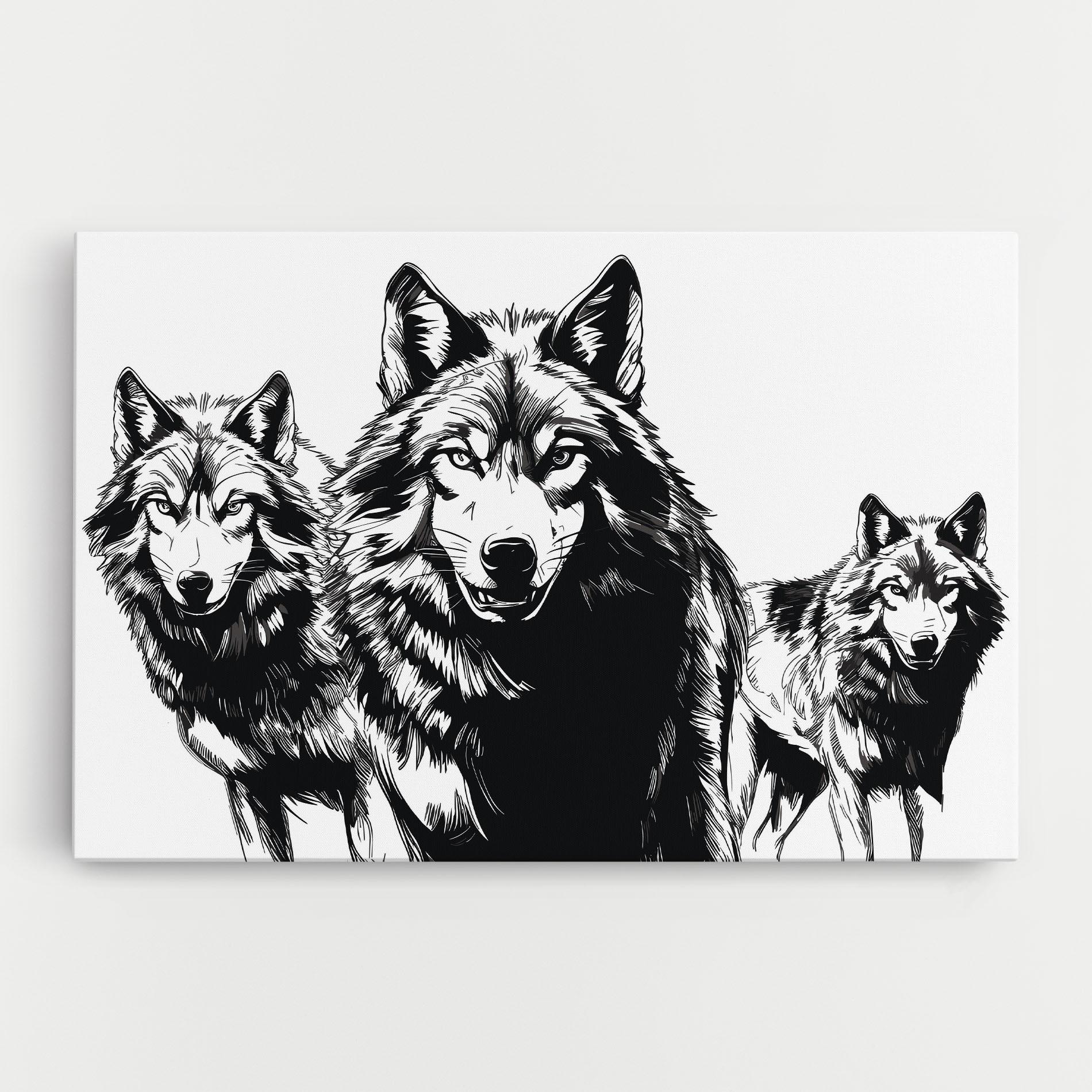 Tablou Canvas Wolves mockup 0