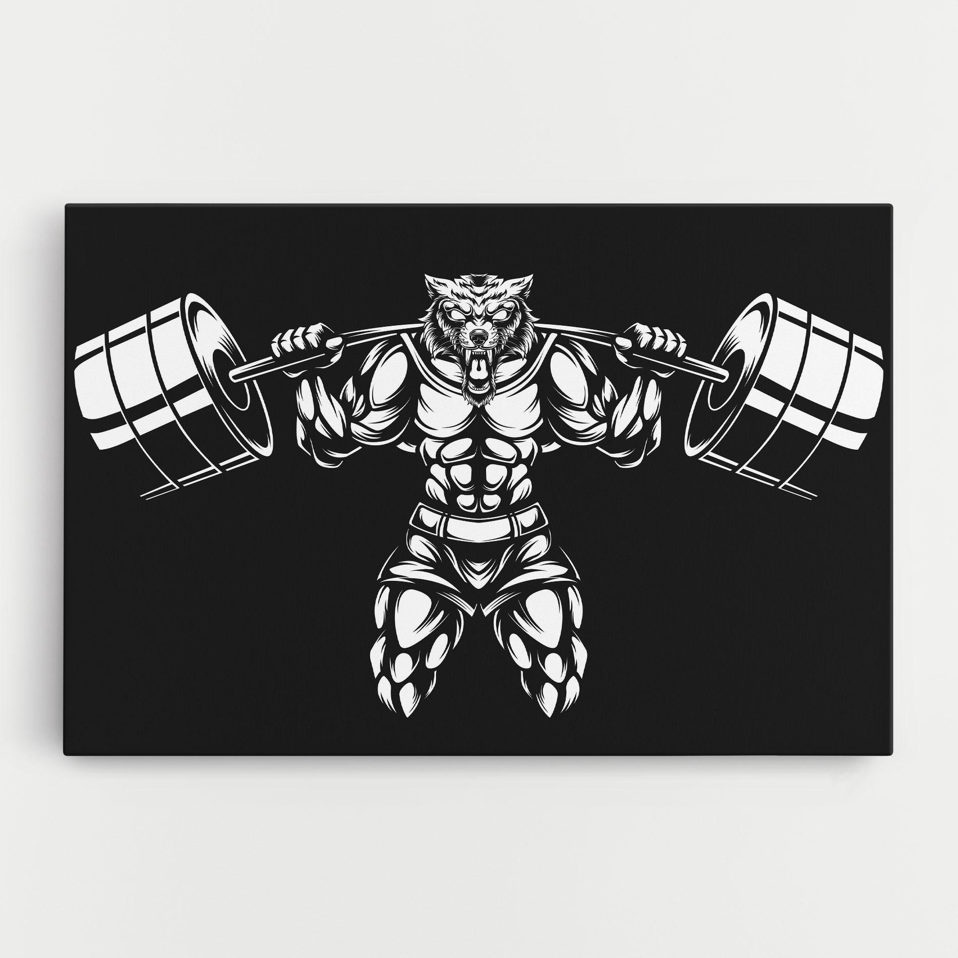 Tablou Canvas Work Out Wolf mockup 0