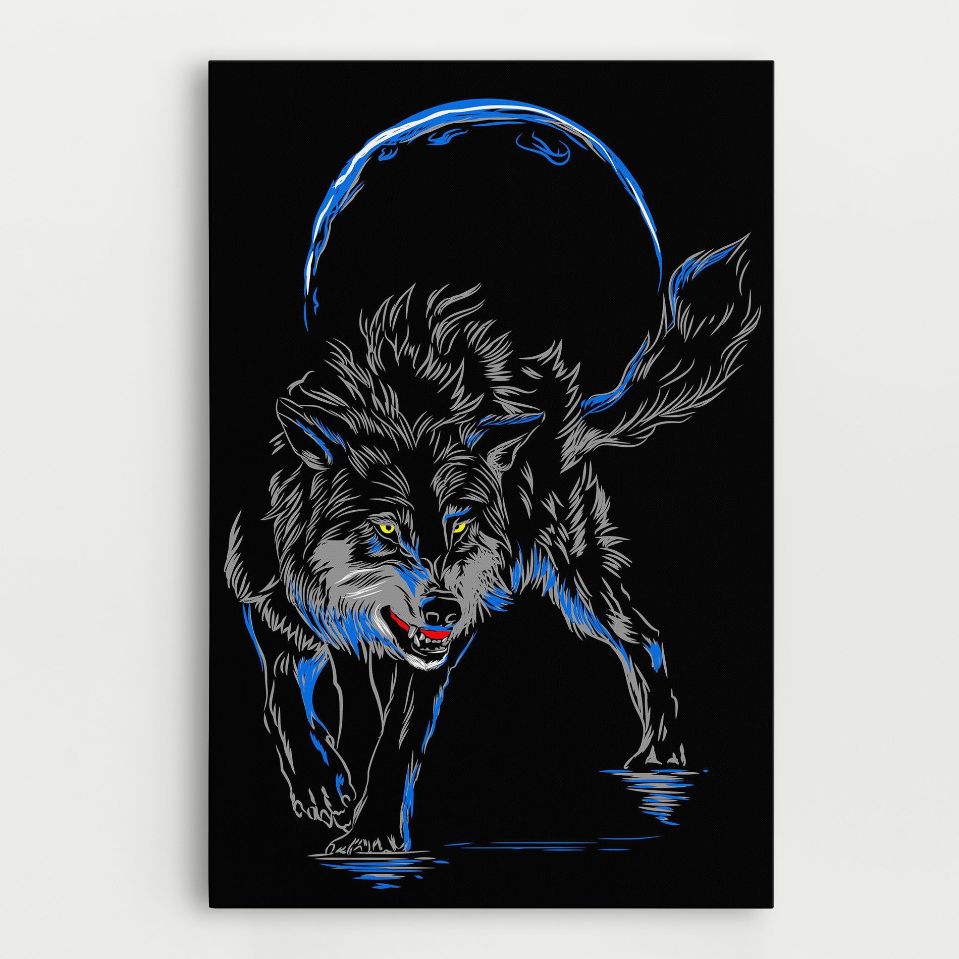 Grey Blue Wolf mockup 0