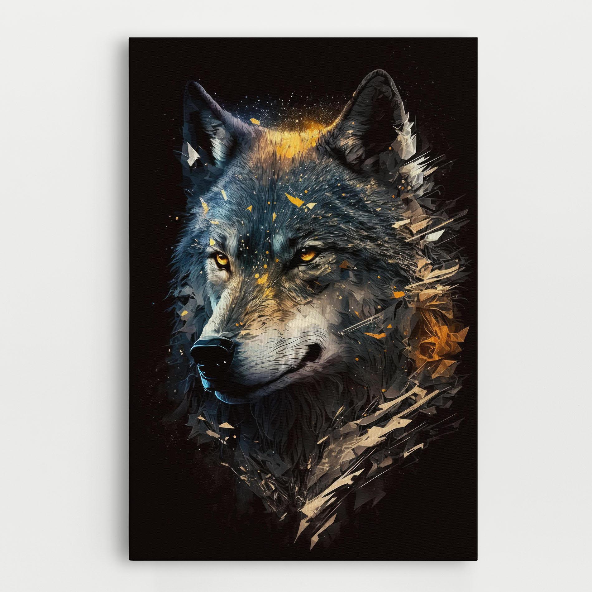 Tablou Canvas Wolf Portrait mockup 0